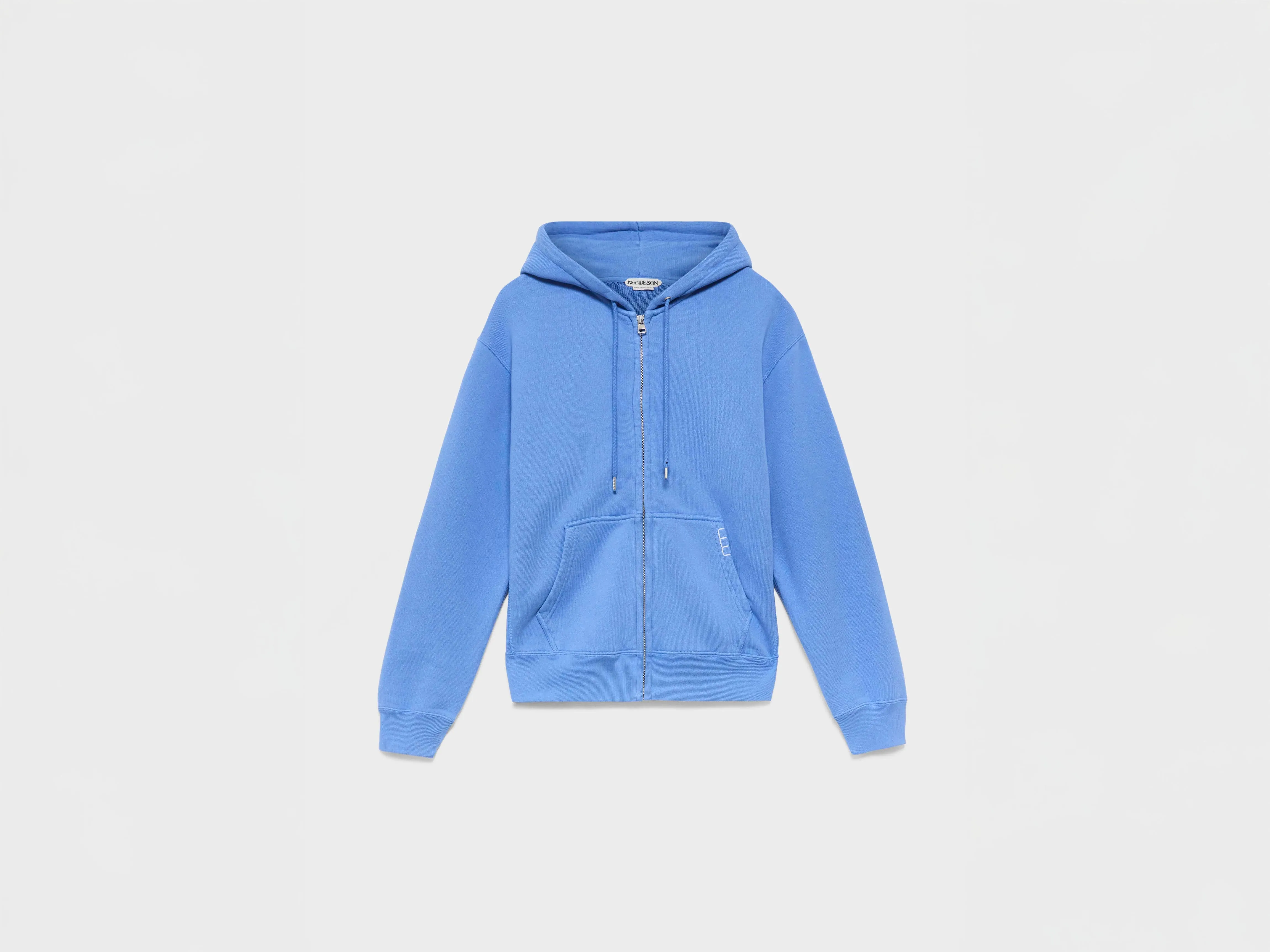 MENS FRONT ZIP HOODIE IN WASHED BLUE sold by J.W. Anderson product image thumbnail 5