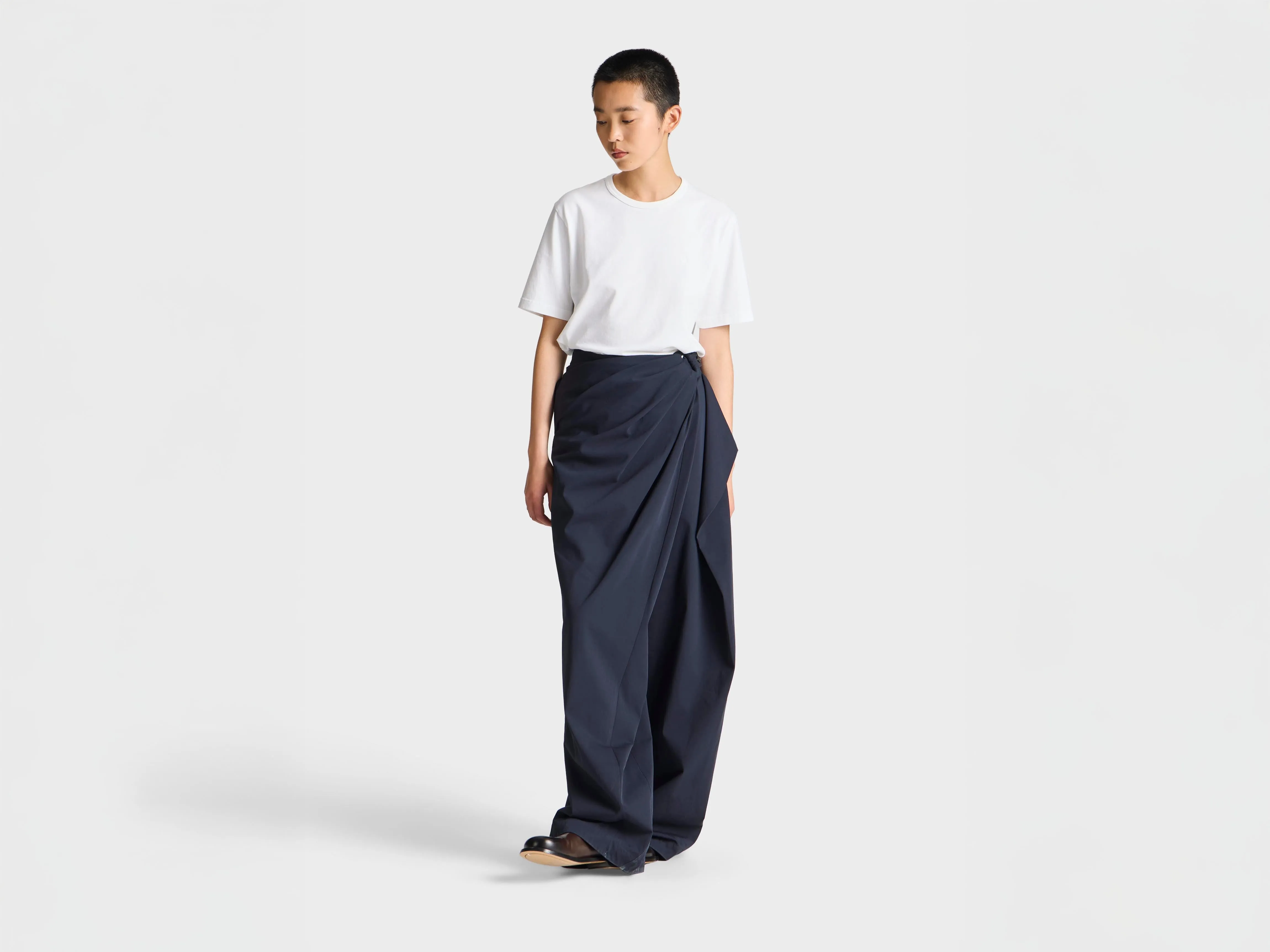 WOMENS FOLD OVER TROUSERS IN NAVY sold by J.W. Anderson product image thumbnail 4