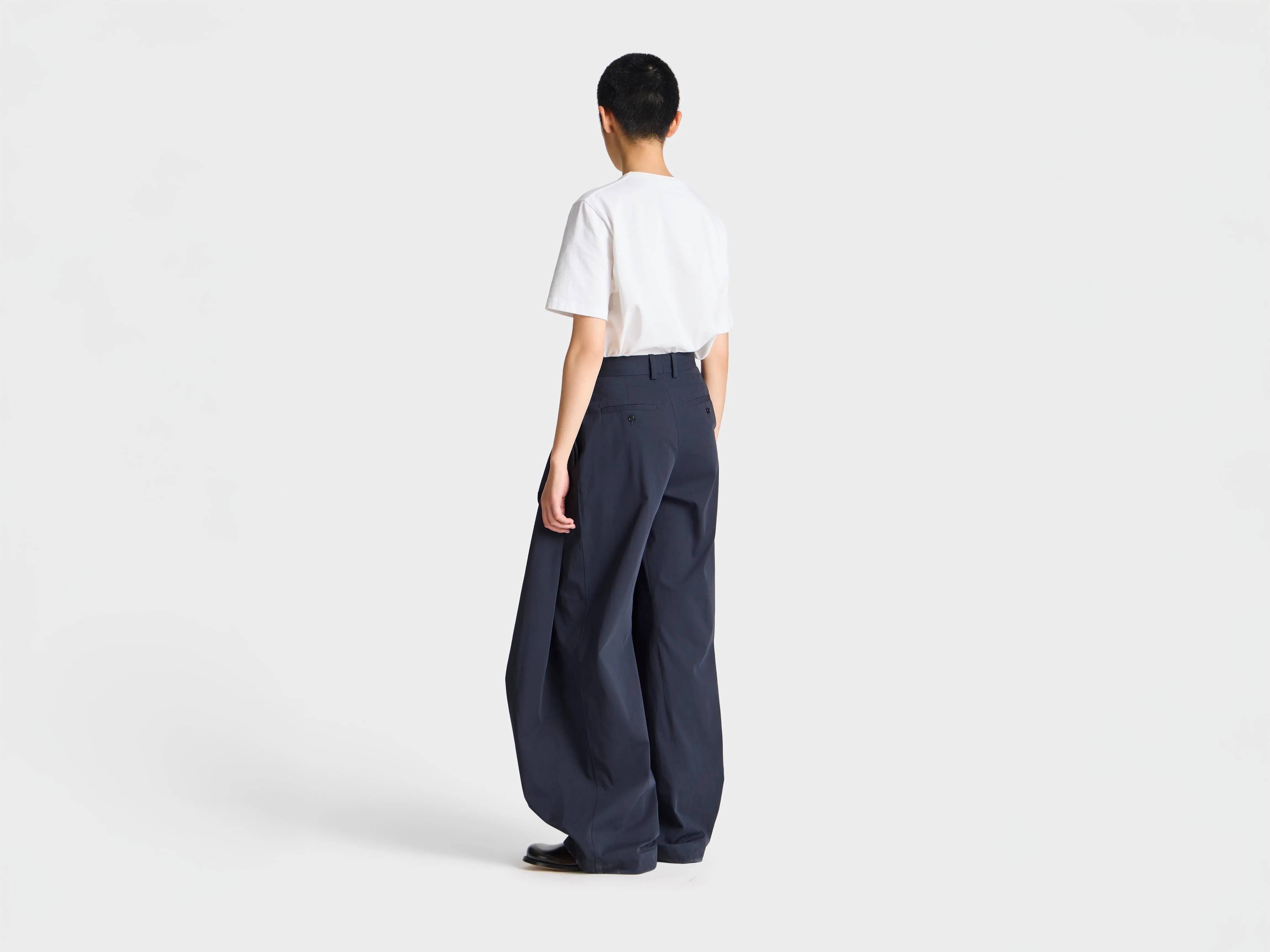 WOMENS FOLD OVER TROUSERS IN NAVY sold by J.W. Anderson product image thumbnail 2
