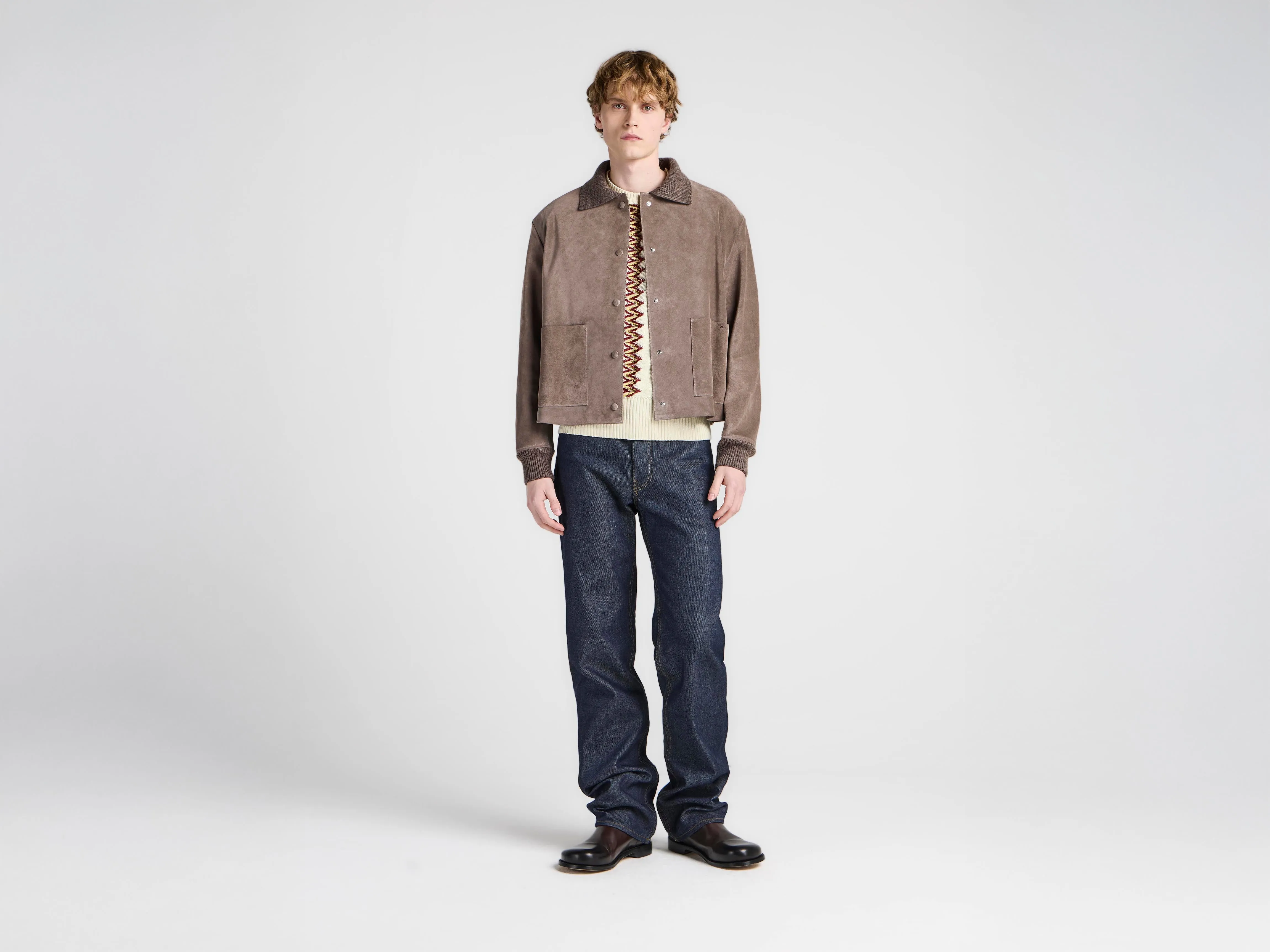MENS SUEDE JACKET IN MOUSE GREY sold by J.W. Anderson product image thumbnail 2