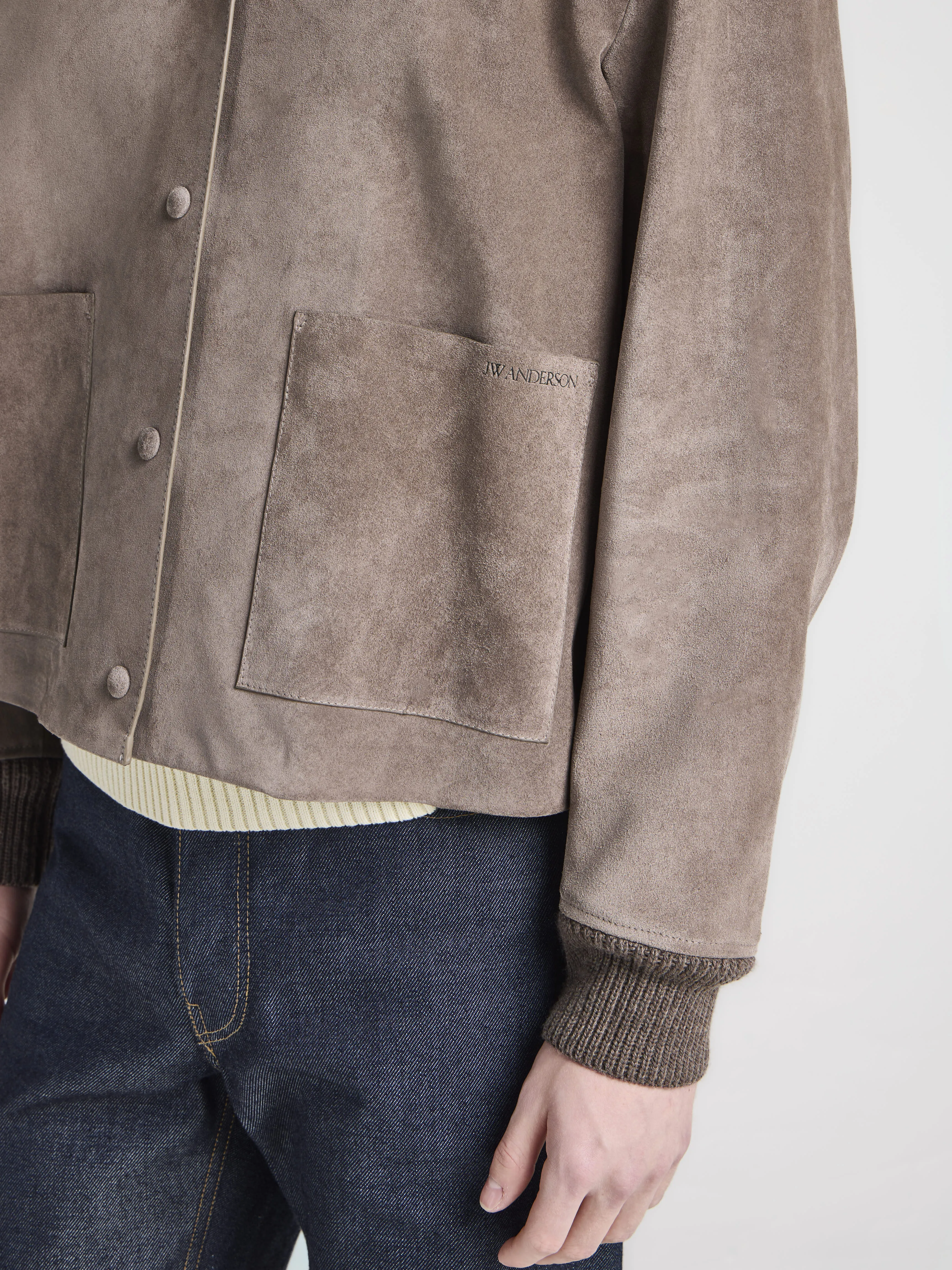 MENS SUEDE JACKET IN MOUSE GREY sold by J.W. Anderson product image thumbnail 4