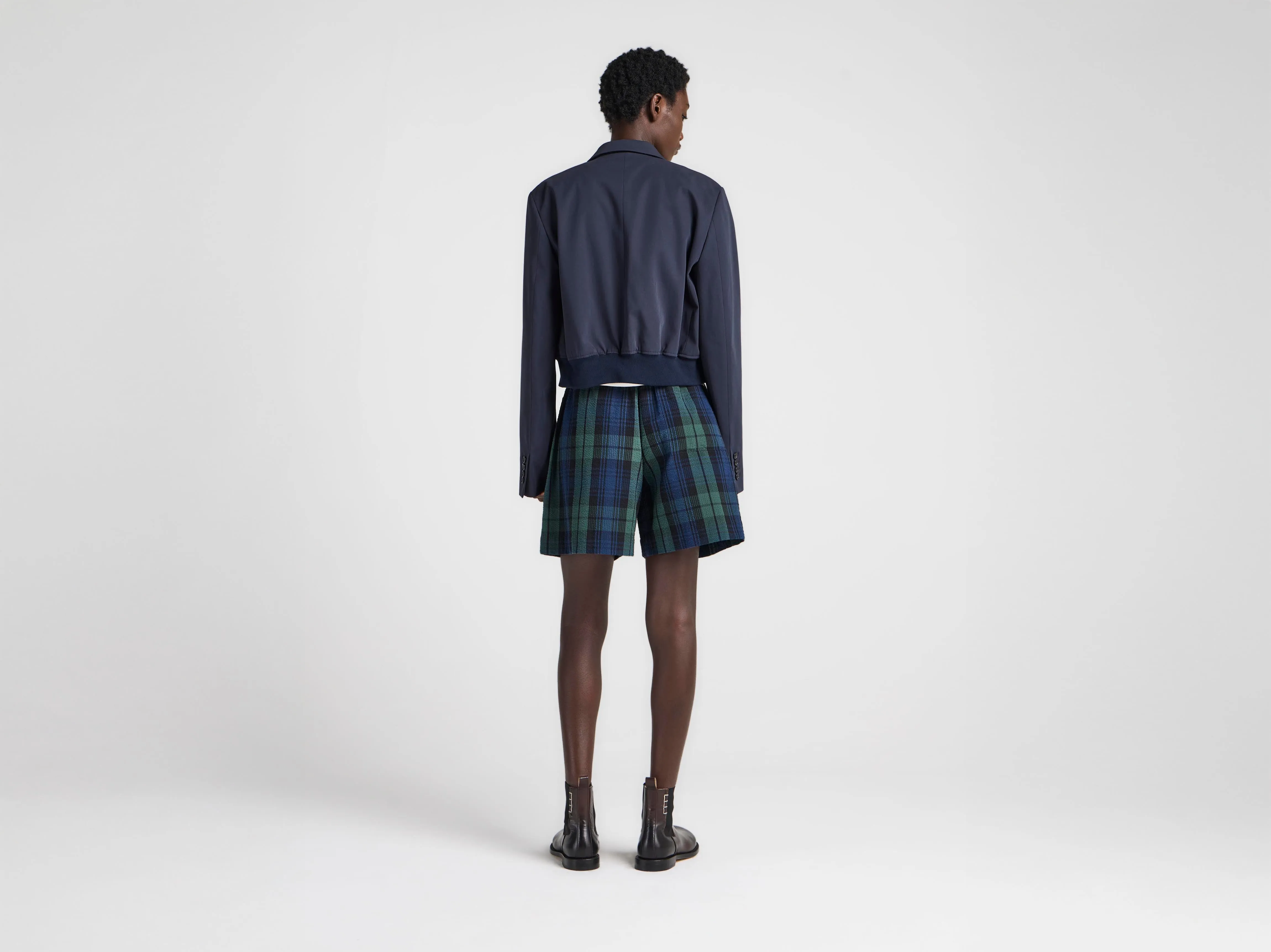 WOMENS CROPPED BLAZER IN NAVY sold by J.W. Anderson product image thumbnail 3