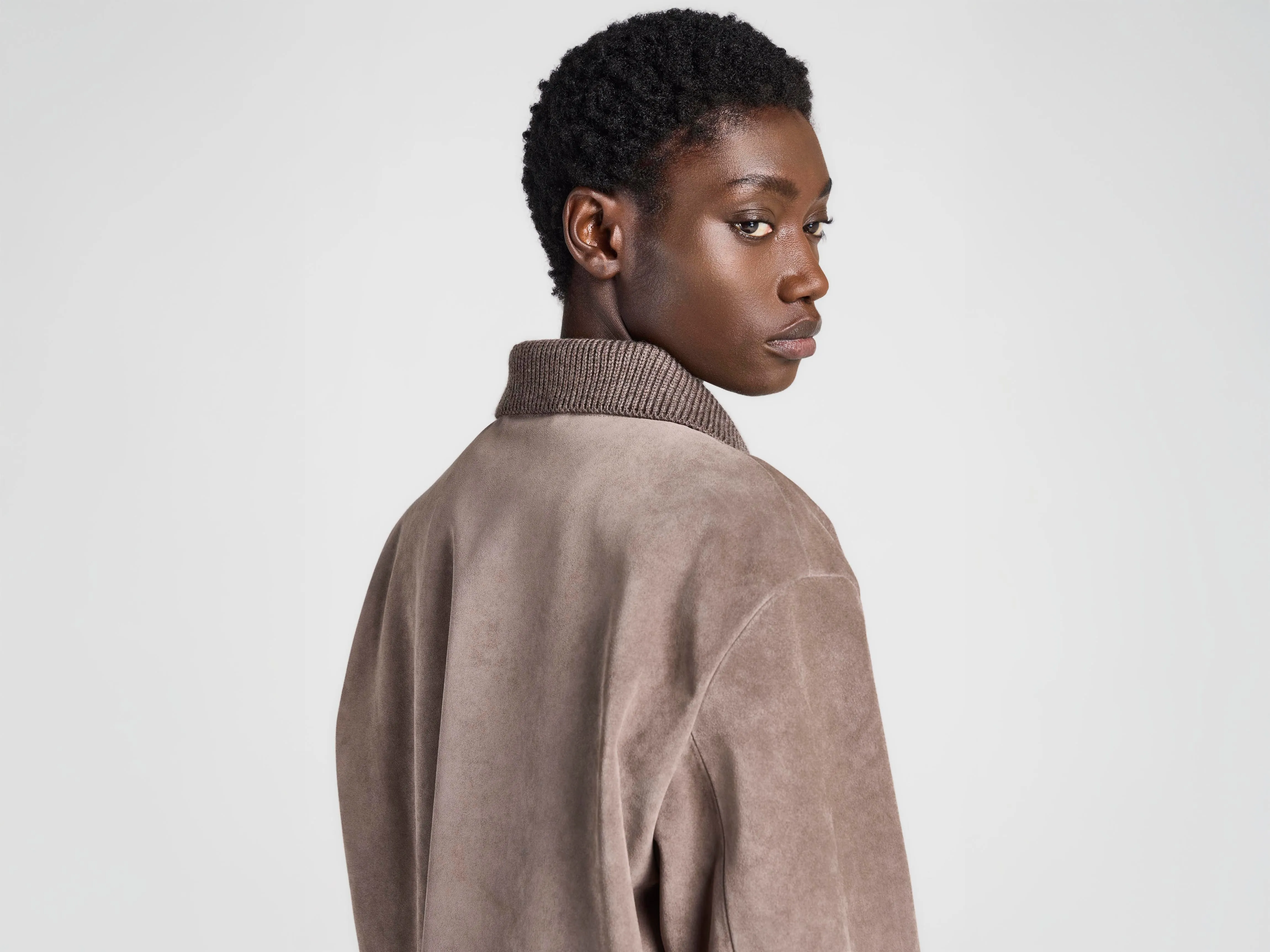 WOMENS SUEDE JACKET IN MOUSE GREY sold by J.W. Anderson product image thumbnail 5