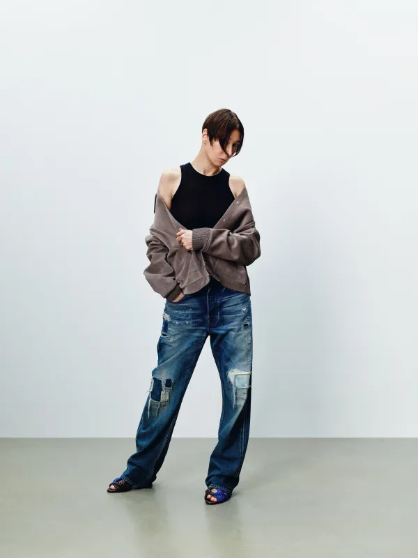 WOMENS SUEDE JACKET IN MOUSE GREY made by J.W. Anderson