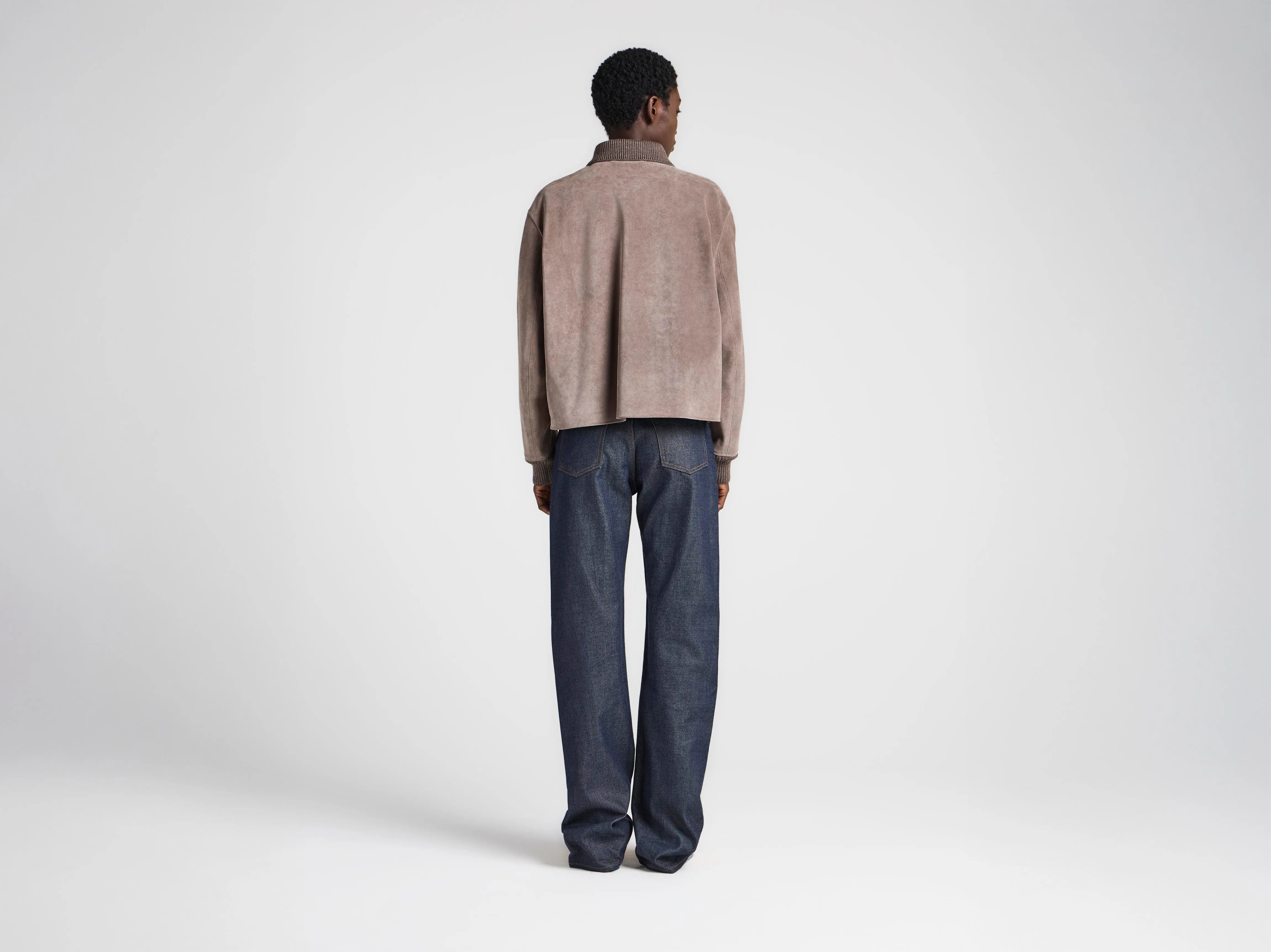 WOMENS SUEDE JACKET IN MOUSE GREY sold by J.W. Anderson product image thumbnail 4