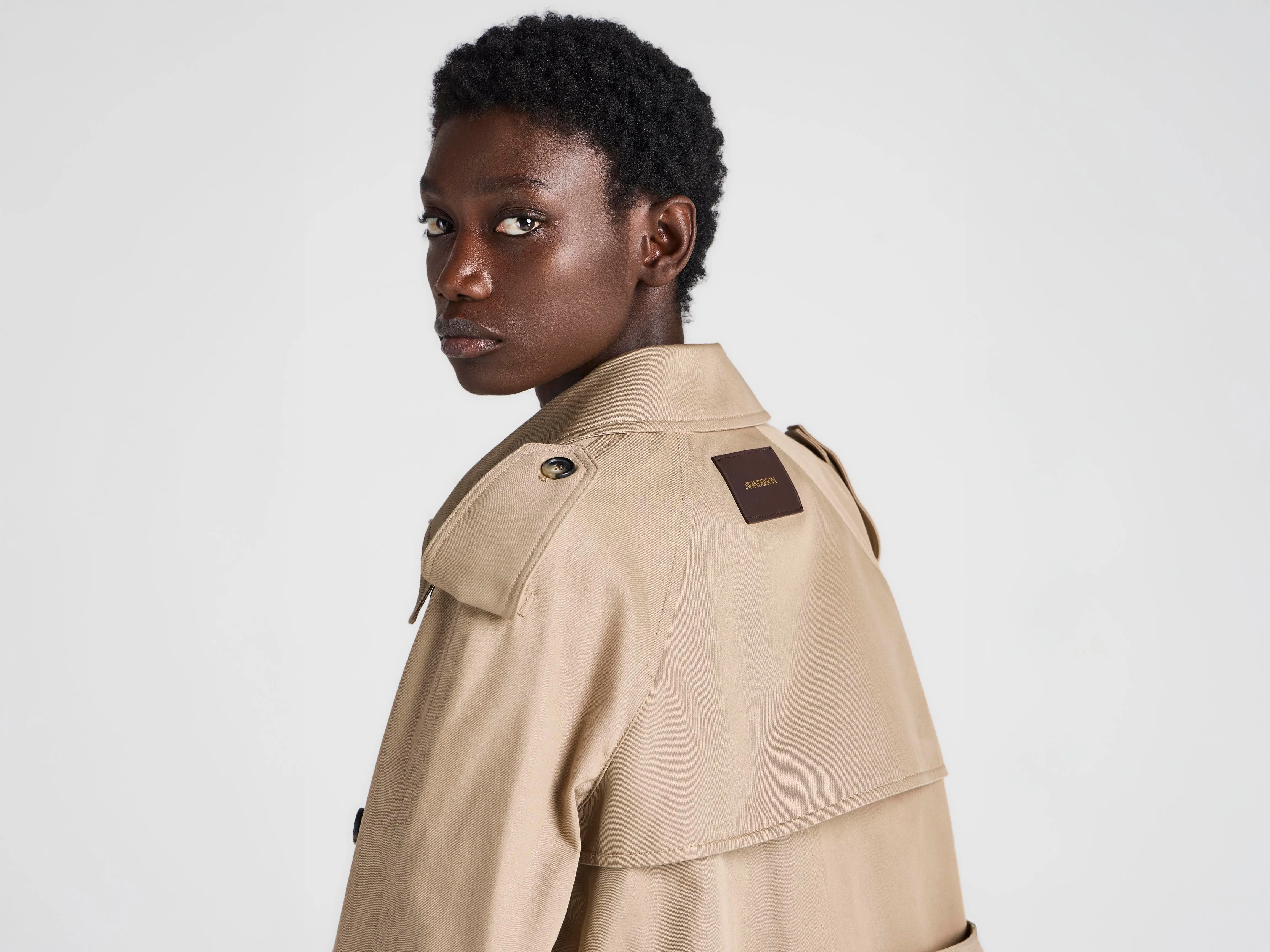 WOMENS CROPPED TRENCH IN BEIGE sold by J.W. Anderson product image thumbnail 5