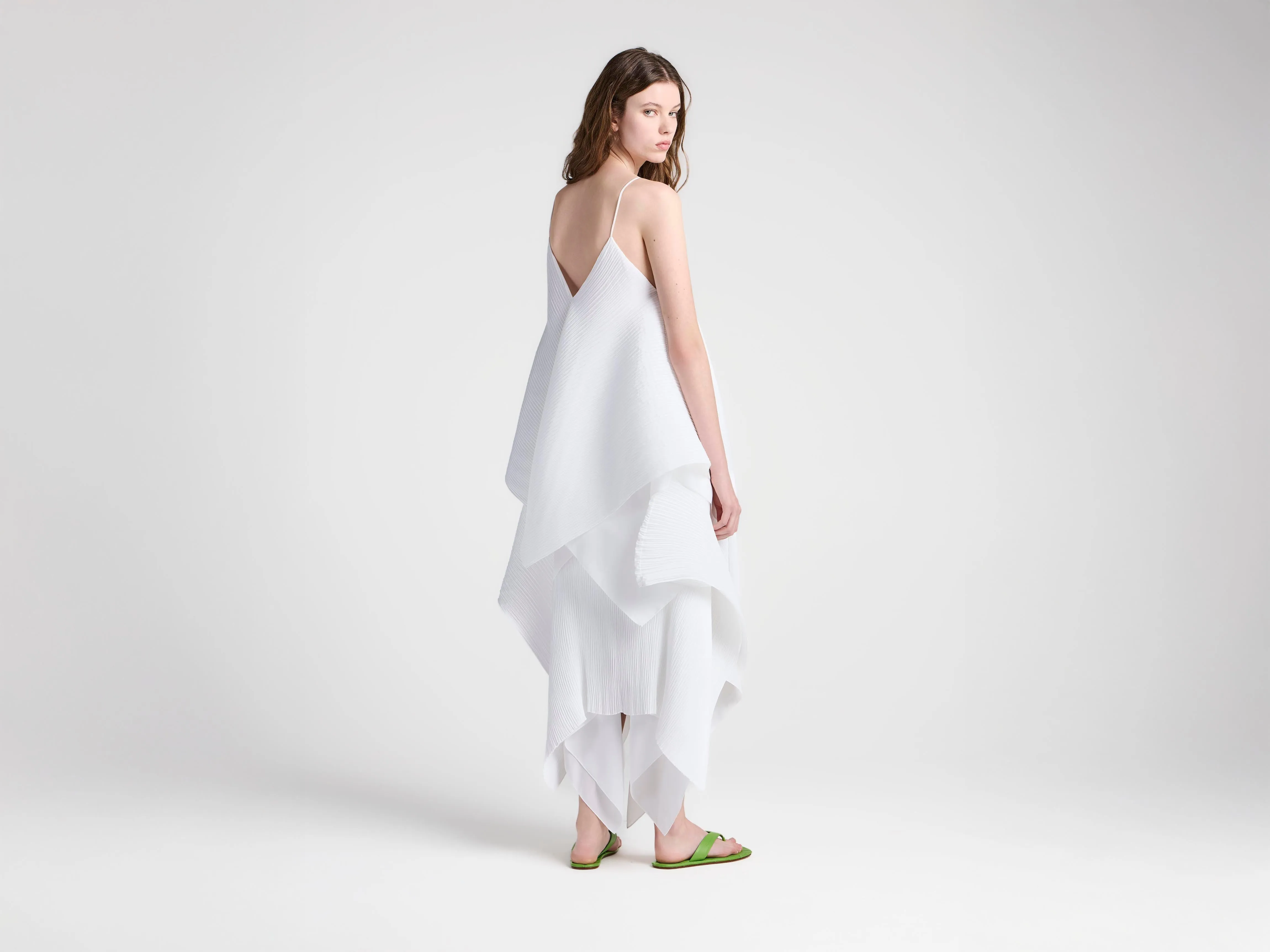 WOMENS ASYMMETRIC PLEATED TOP IN WHITE sold by J.W. Anderson product image thumbnail 3