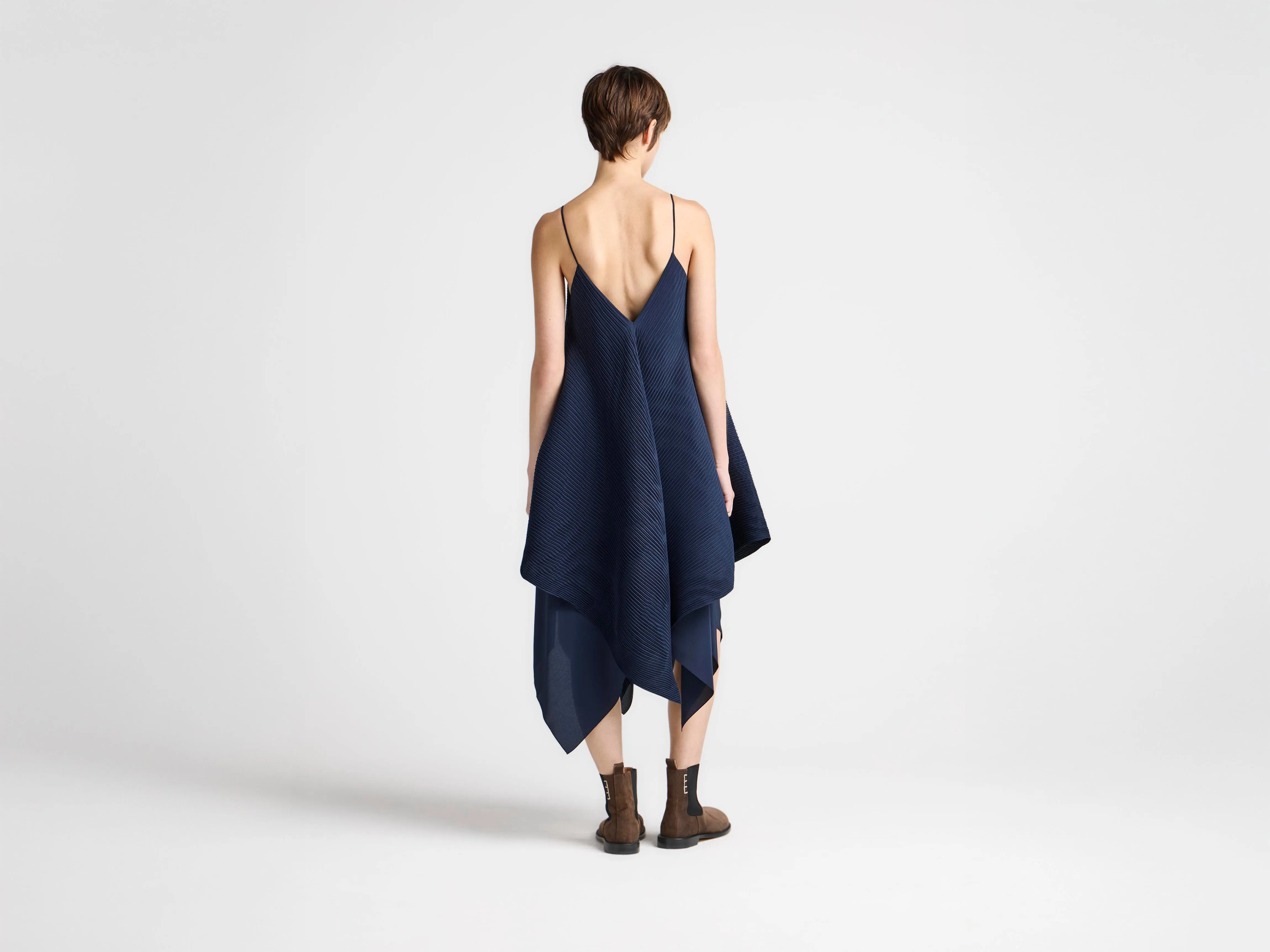 WOMENS PLEATED DRESS IN NAVY sold by J.W. Anderson product image thumbnail 2