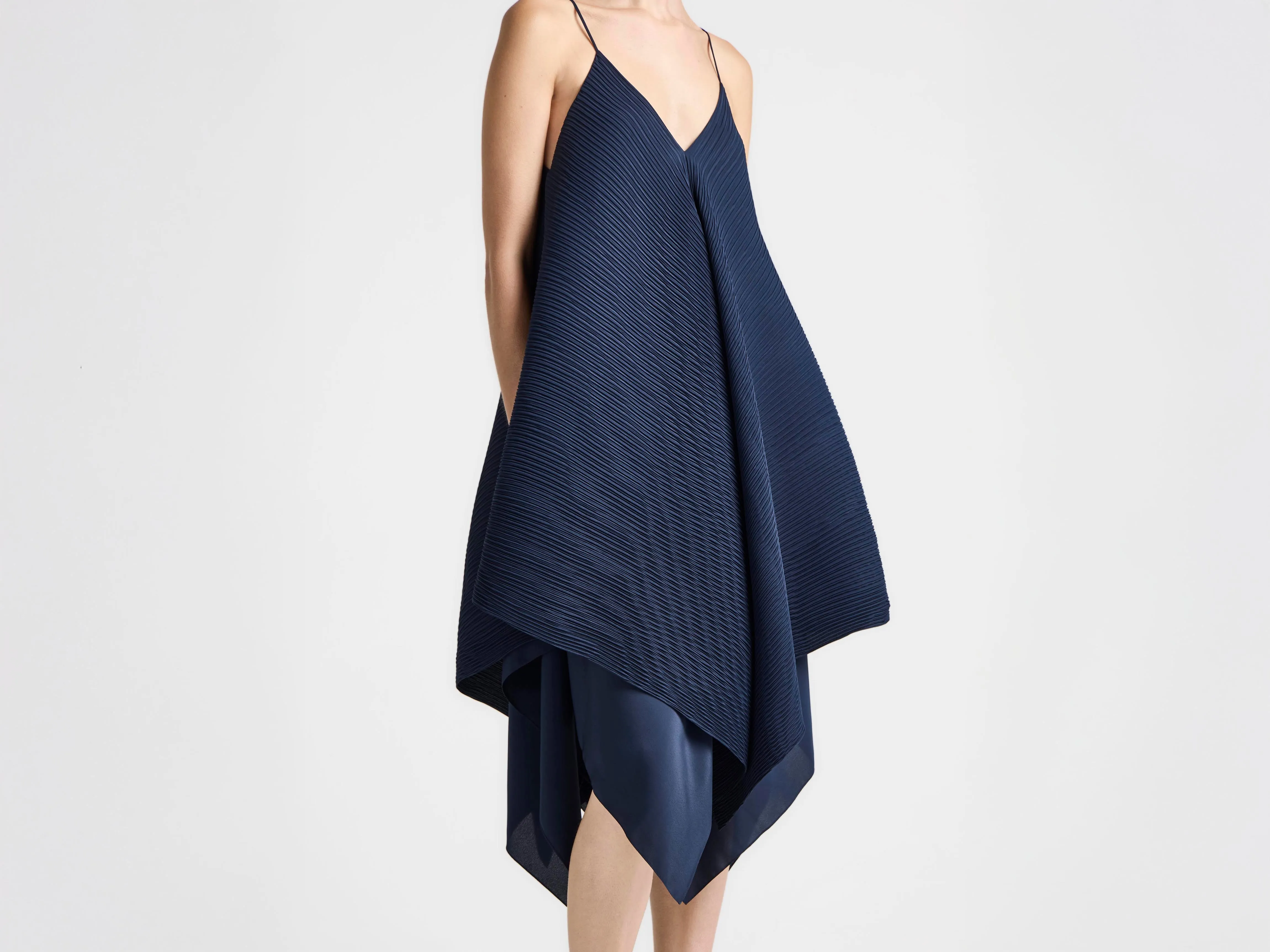 WOMENS PLEATED DRESS IN NAVY sold by J.W. Anderson product image thumbnail 3