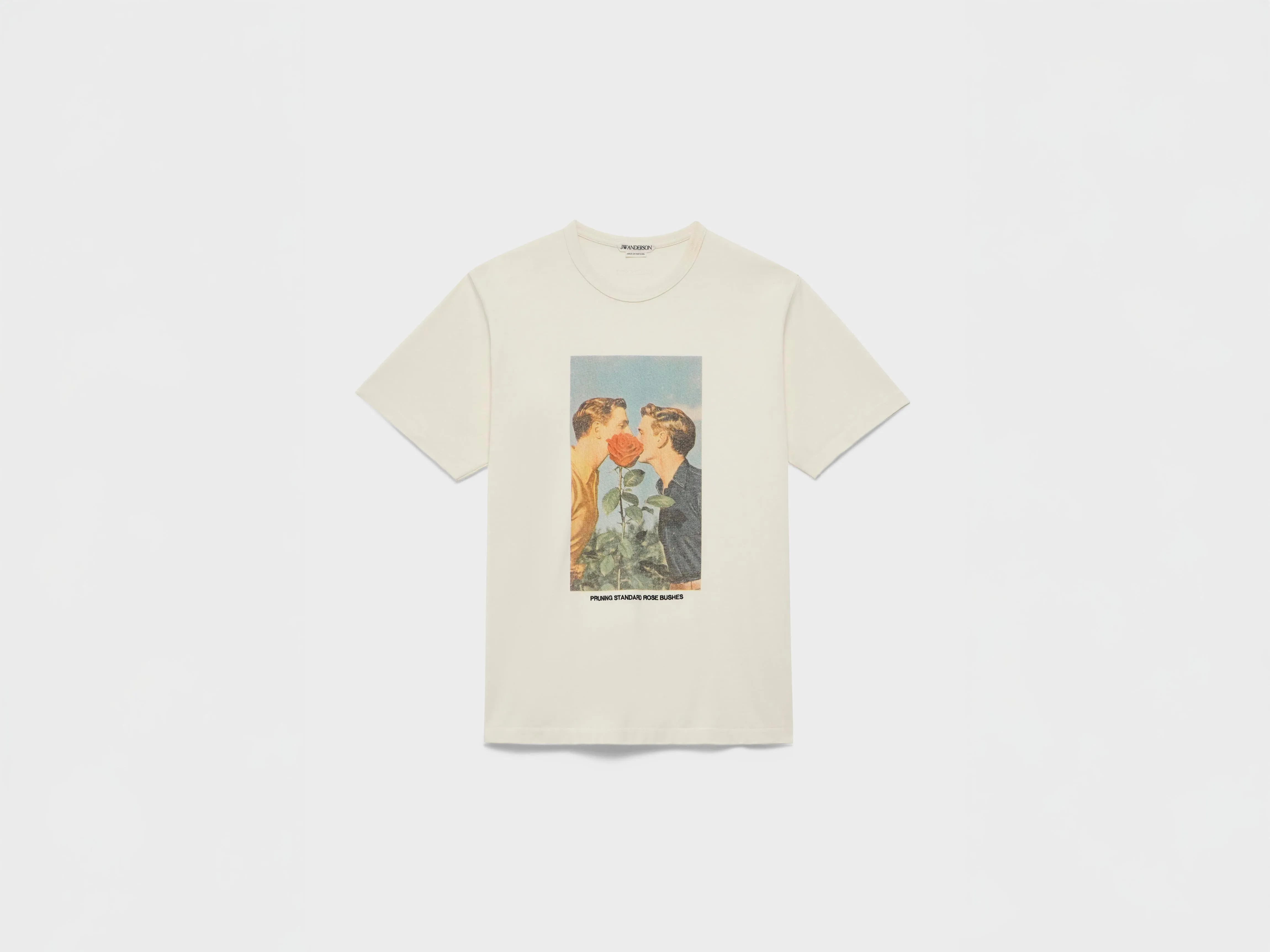 MENS 'KISSING BY THE ROSE BUSH' T-SHIRT IN ECRU sold by J.W. Anderson product image thumbnail 5
