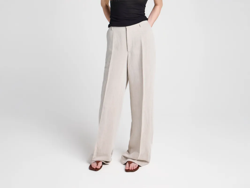 WOMENS TAILORED TROUSERS IN NATURAL made by J.W. Anderson