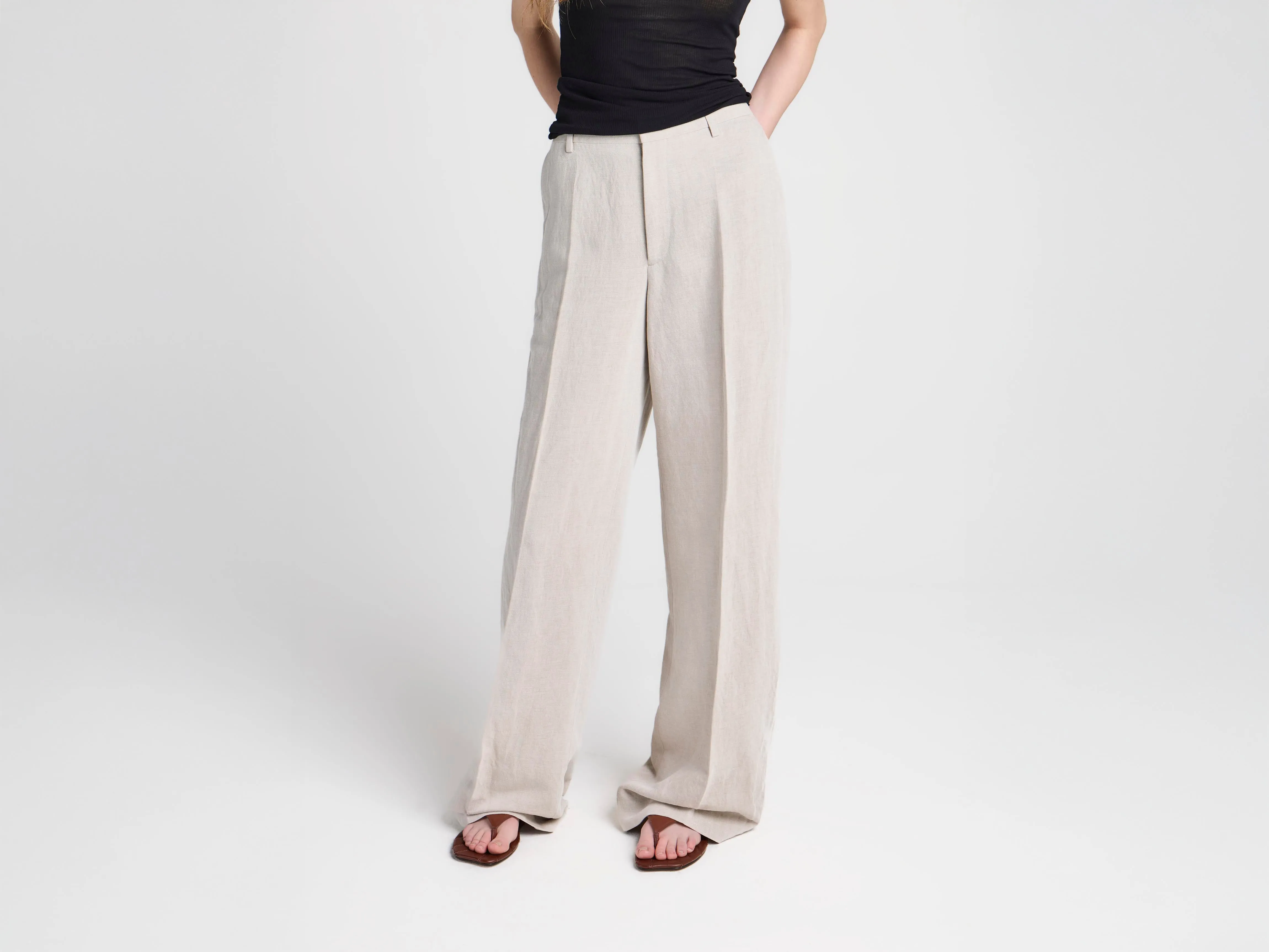 WOMENS TAILORED TROUSERS IN NATURAL sold by J.W. Anderson