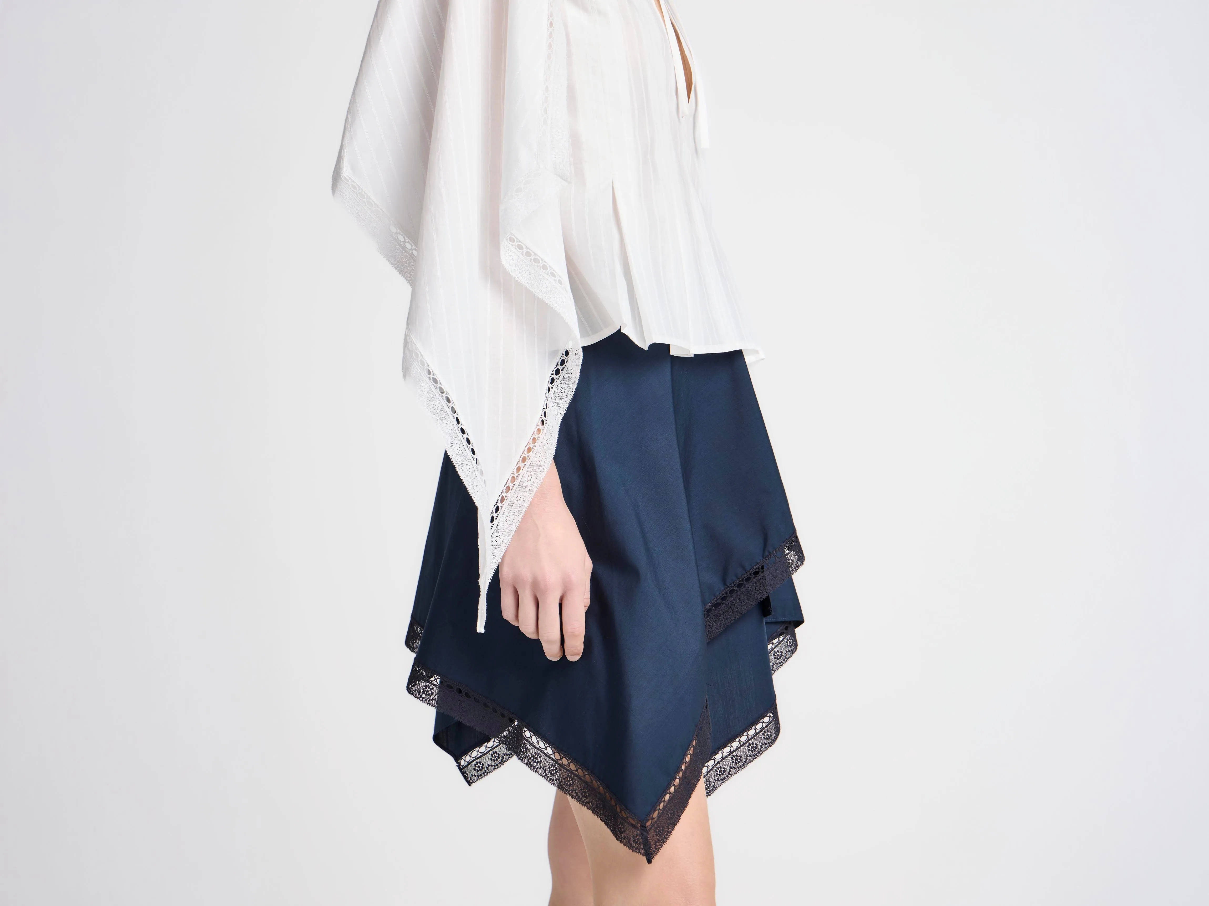 WOMENS HANDKERCHIEF SKIRT IN DARK NAVY sold by J.W. Anderson product image thumbnail 4
