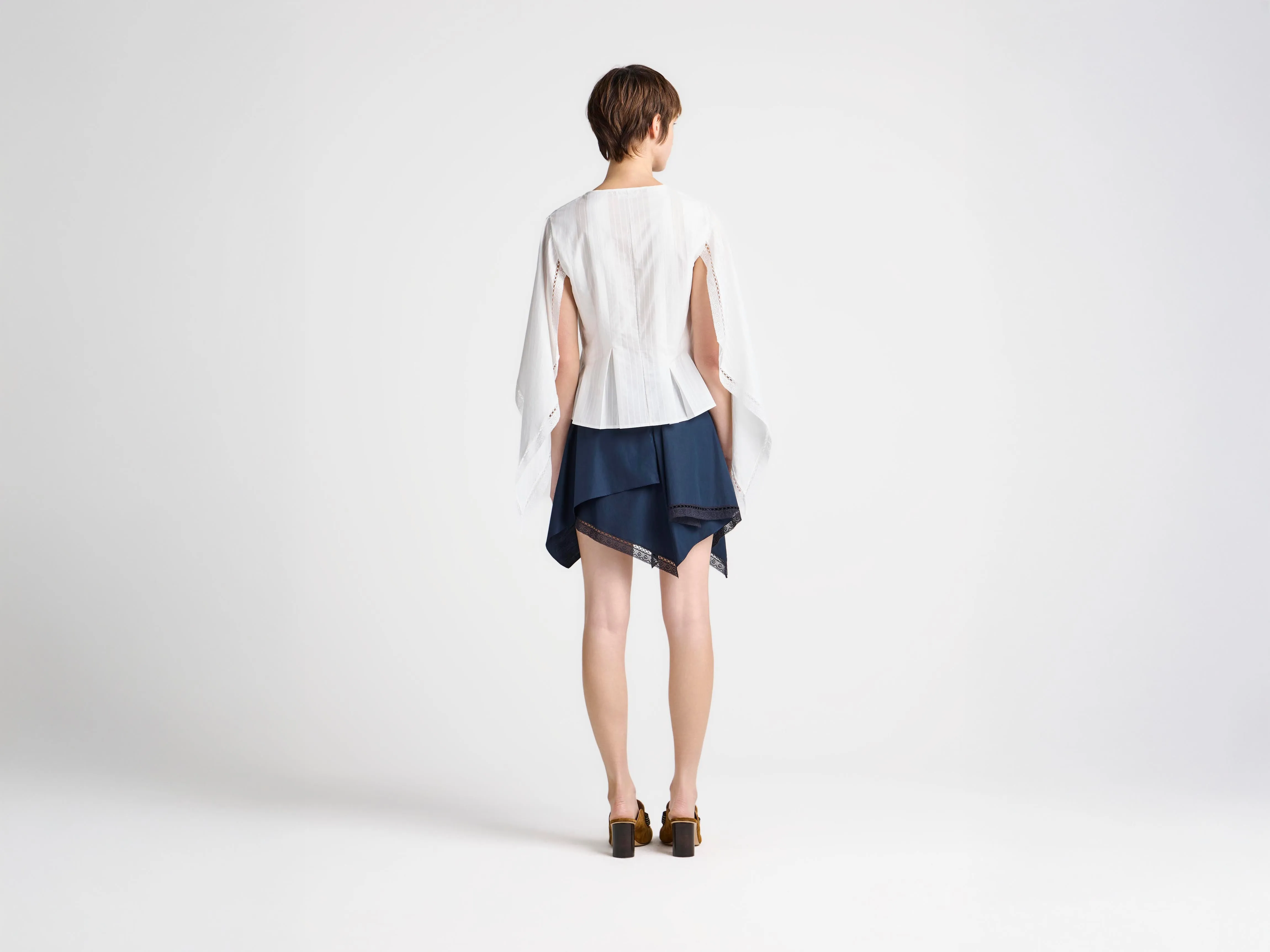 WOMENS HANDKERCHIEF SKIRT IN DARK NAVY sold by J.W. Anderson product image thumbnail 3
