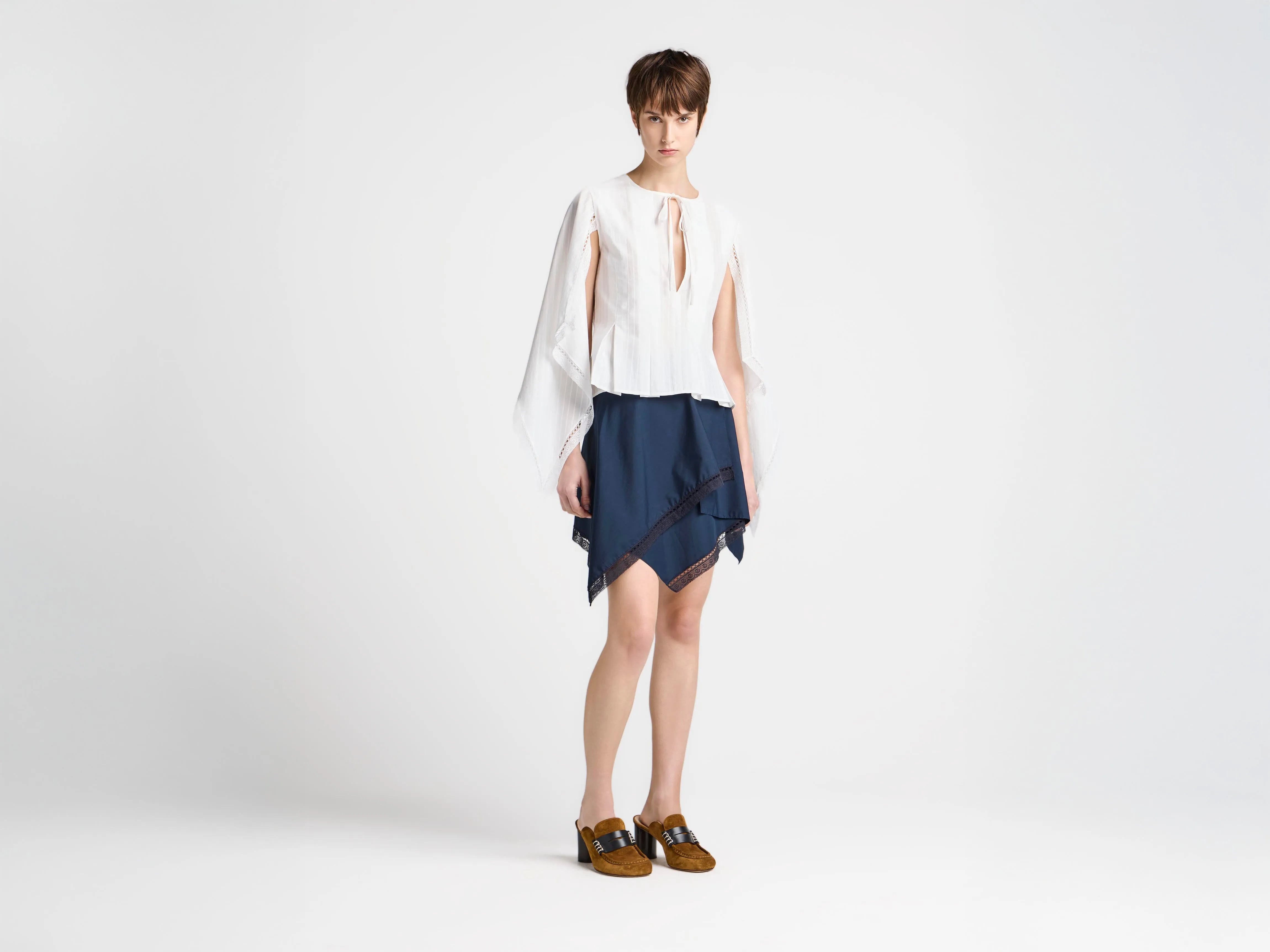 WOMENS HANDKERCHIEF SKIRT IN DARK NAVY sold by J.W. Anderson product image thumbnail 5