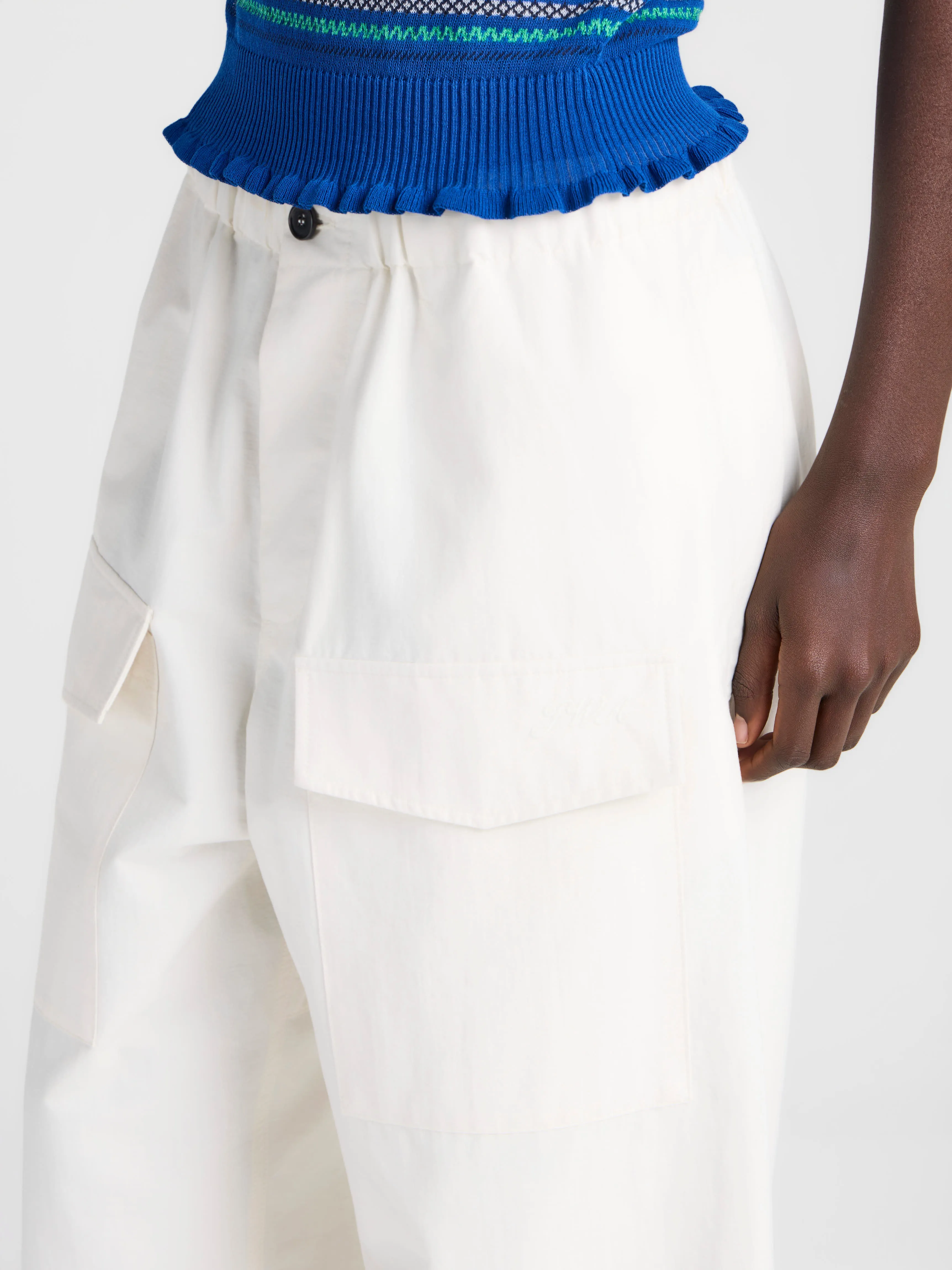 WOMENS PARACHUTE TRACK PANTS IN IVORY sold by J.W. Anderson product image thumbnail 4