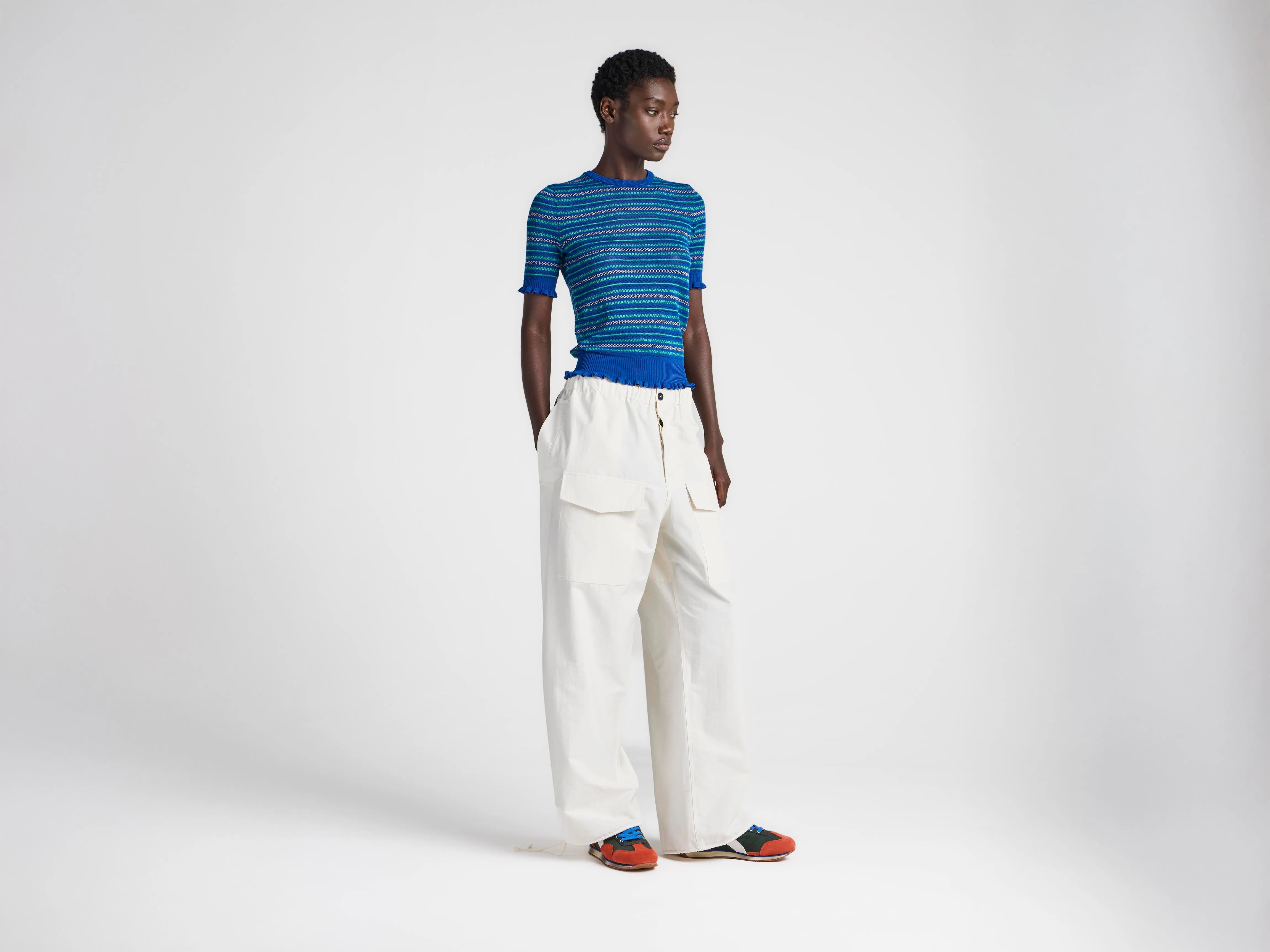 WOMENS PARACHUTE TRACK PANTS IN IVORY sold by J.W. Anderson product image thumbnail 2