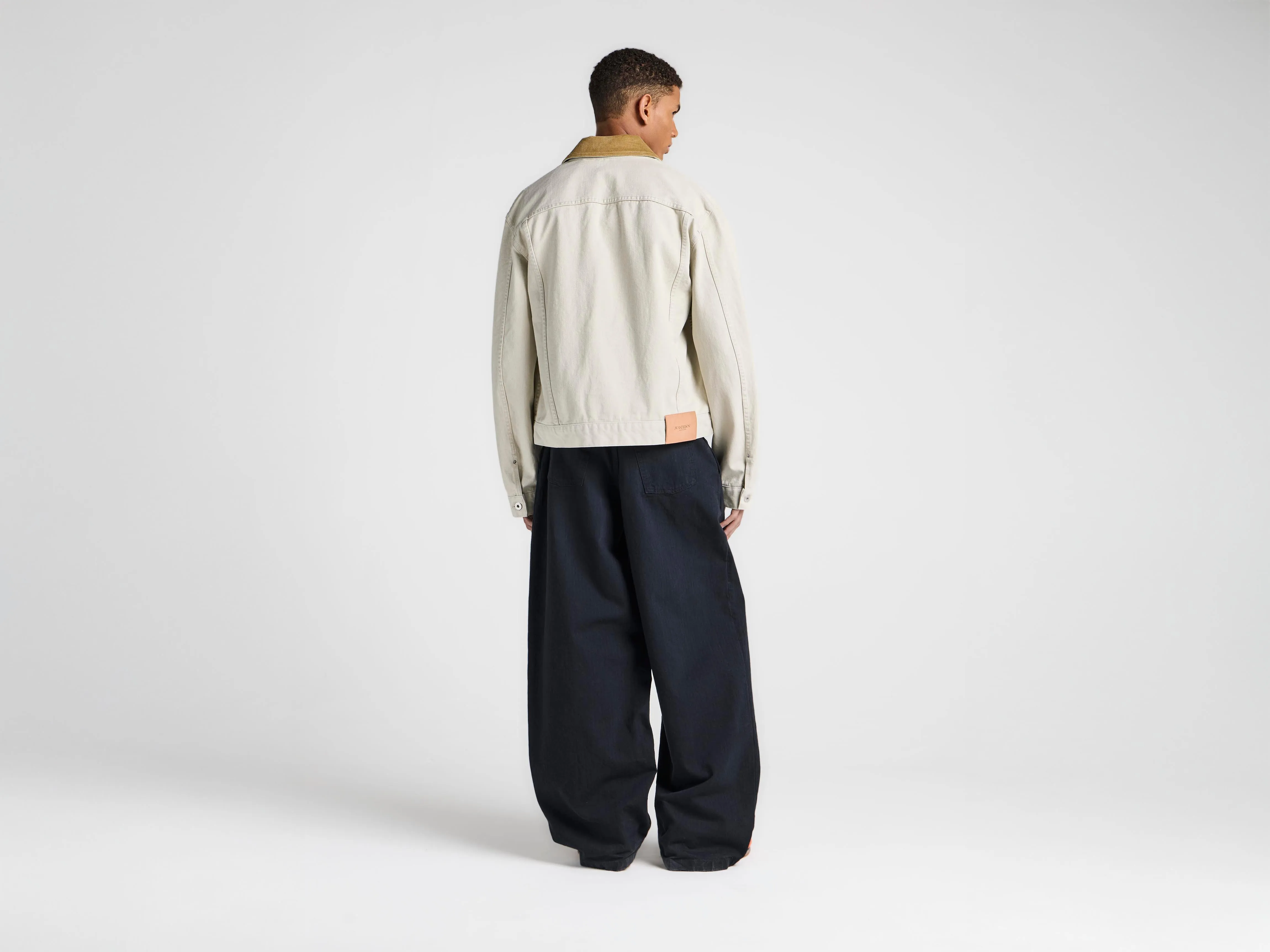 MENS CORDUROY COLLAR DENIM JACKET IN ECRU sold by J.W. Anderson product image thumbnail 3
