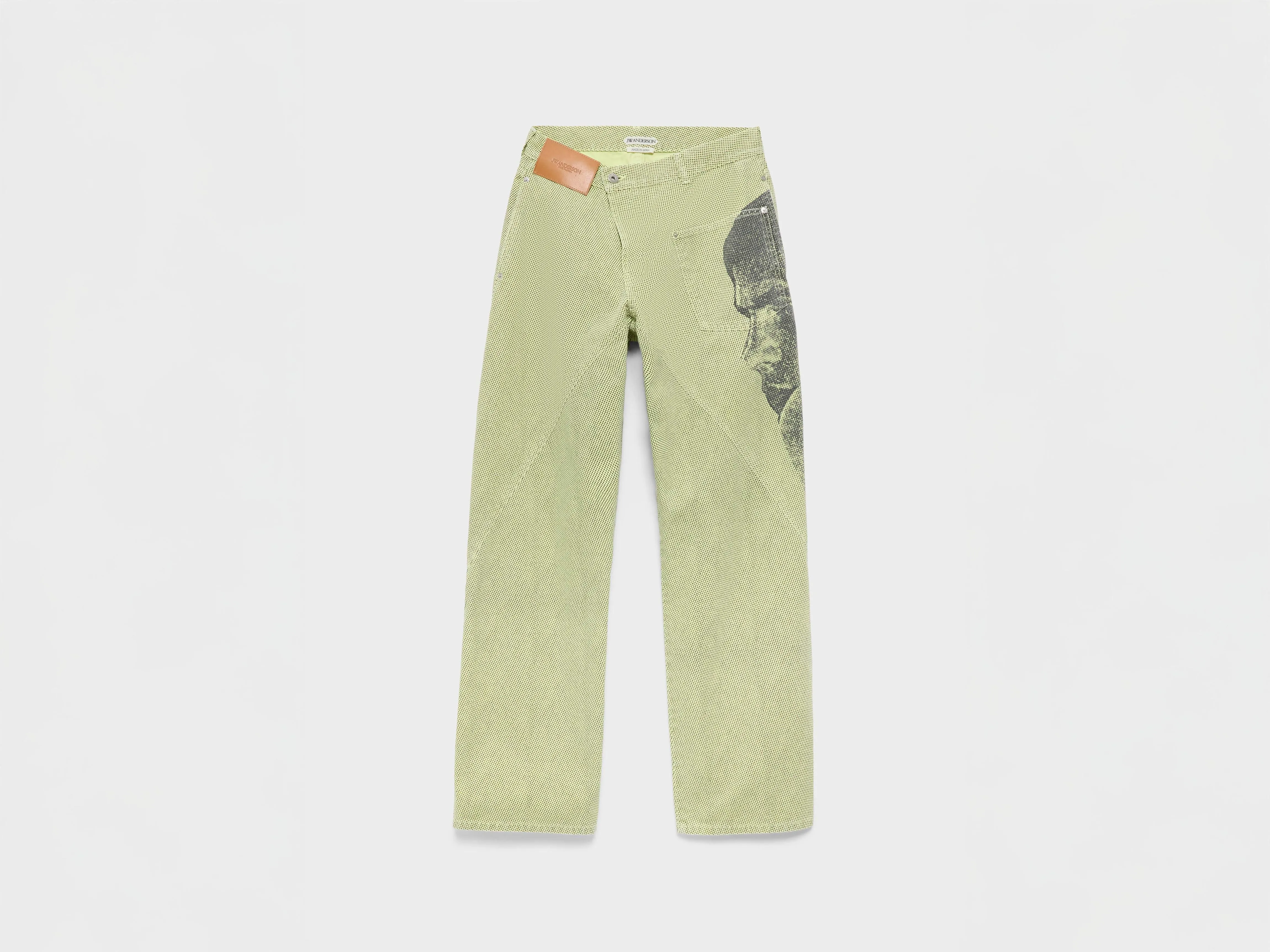 MENS TWISTED WORKWEAR DENIM JEANS IN PALE YELLOW sold by J.W. Anderson product image thumbnail 5