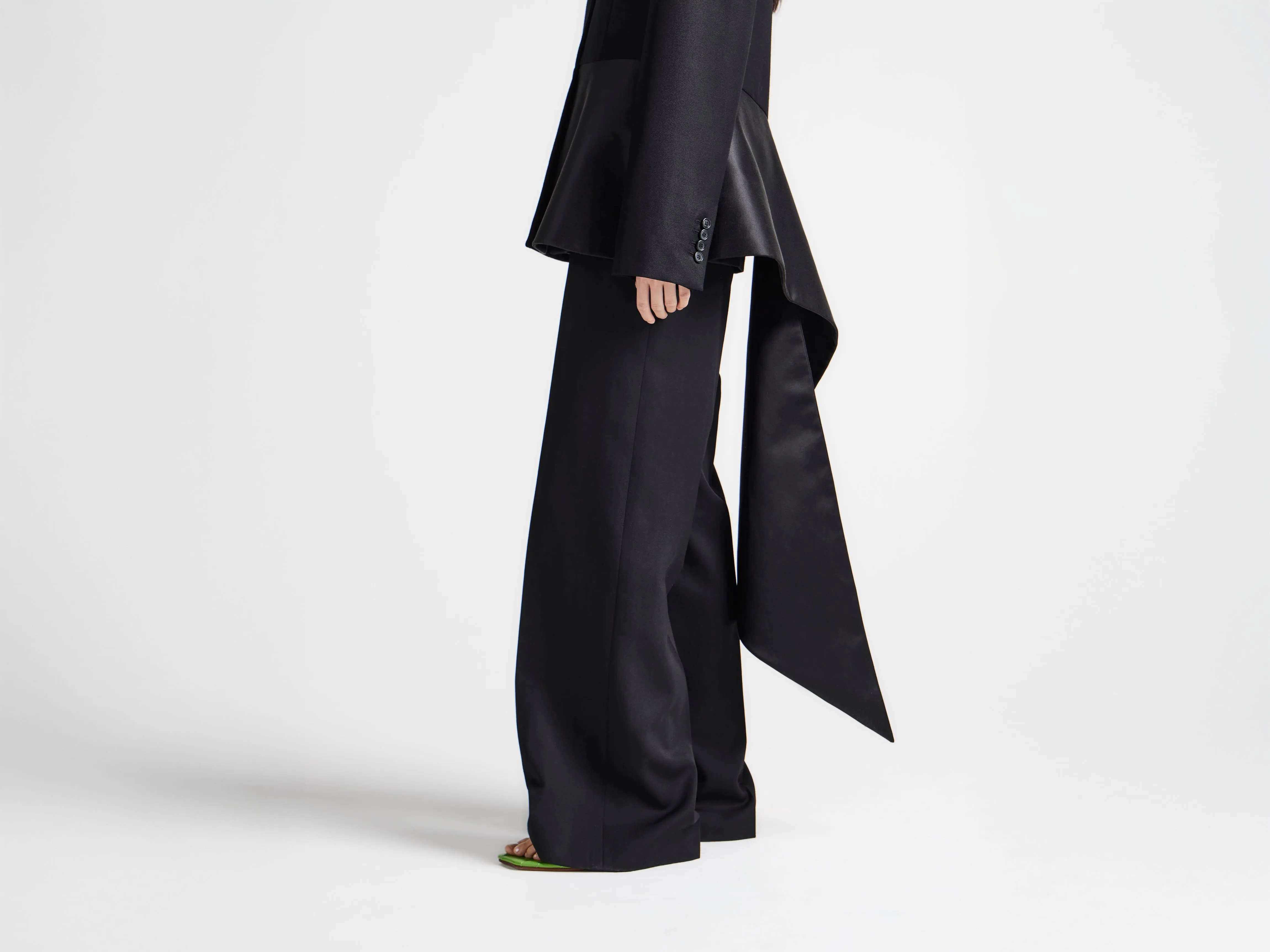 WOMENS TAILORED JACKET WITH WRAP DRAPE IN BLACK sold by J.W. Anderson product image thumbnail 5