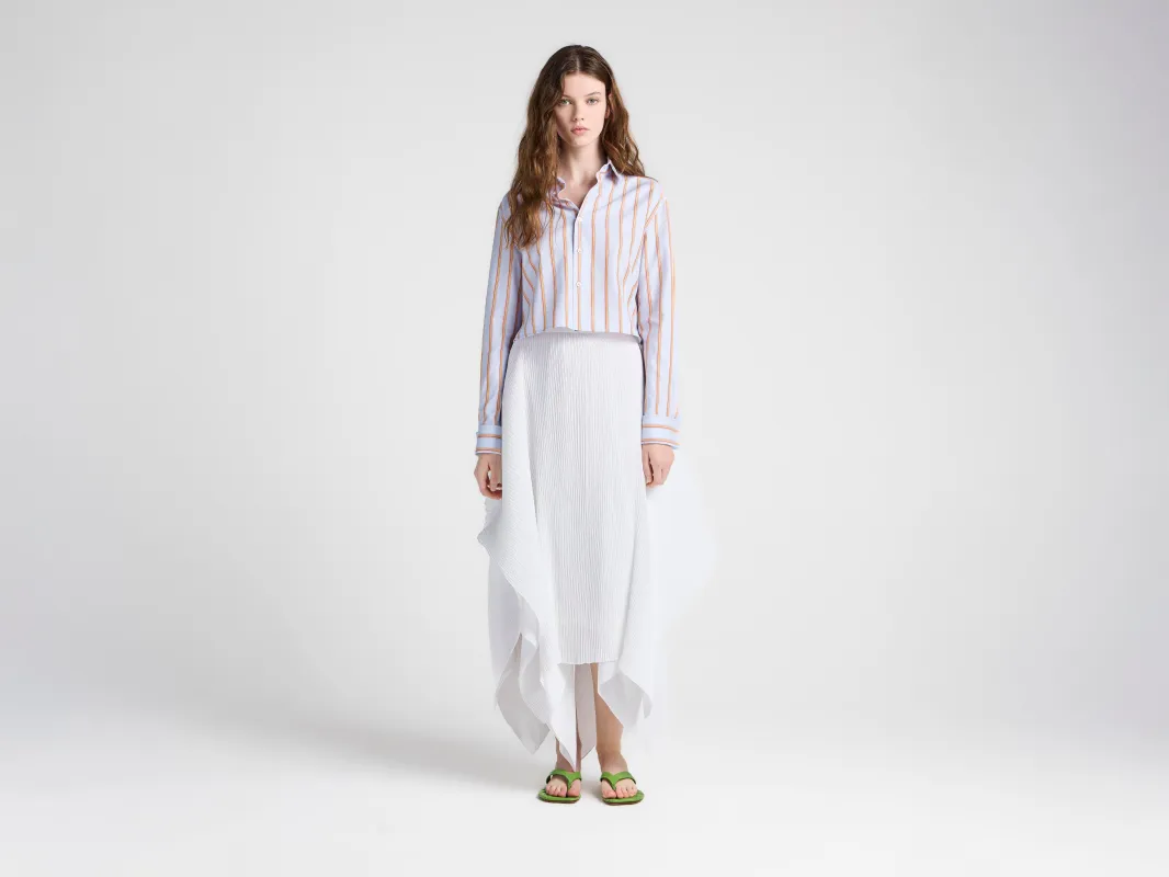 WOMENS PLEATED SKIRT IN WHITE made by J.W. Anderson