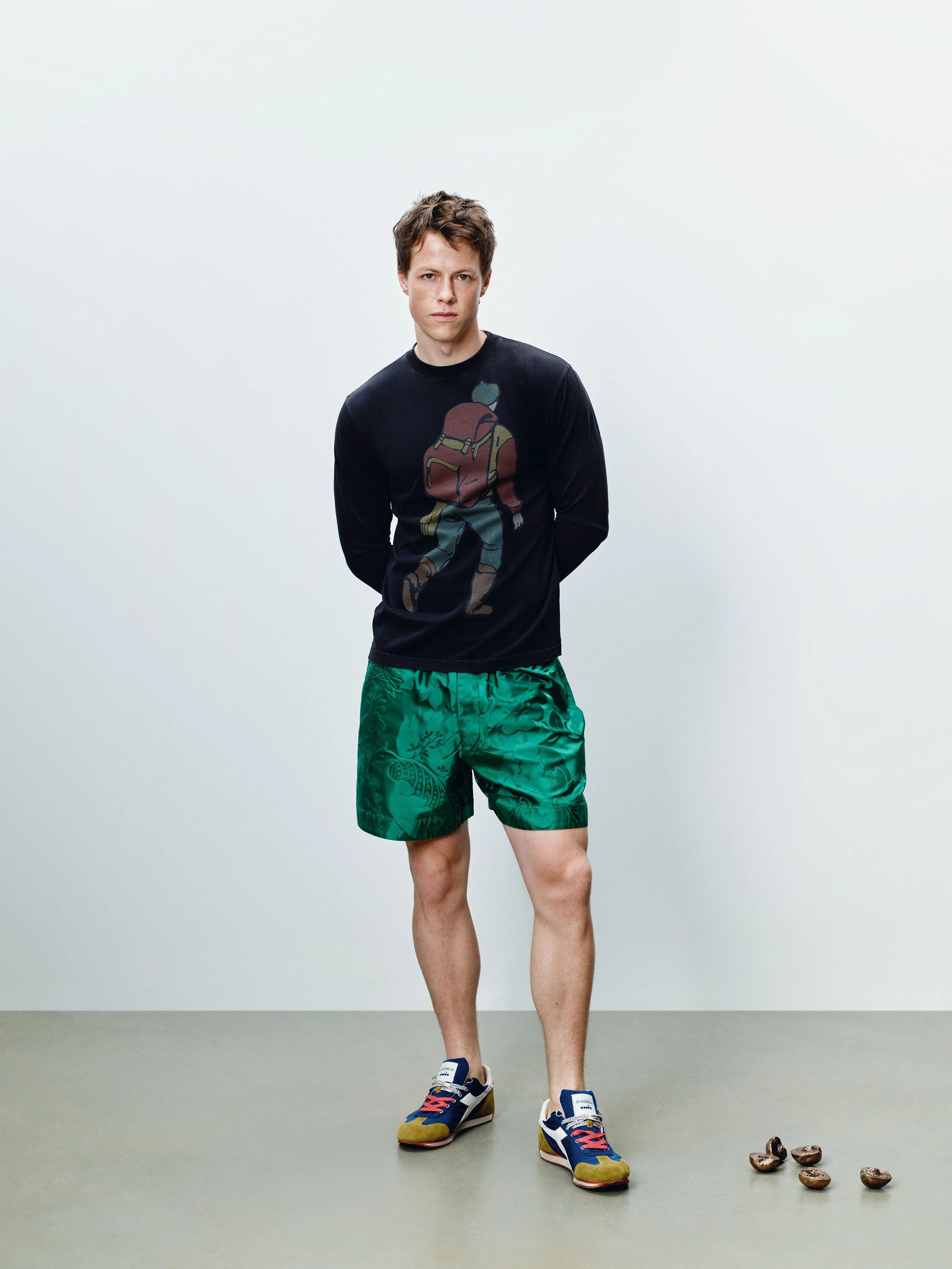 MENS HIKER LONG-SLEEVED SHIRT IN WASHED BLACK sold by J.W. Anderson
