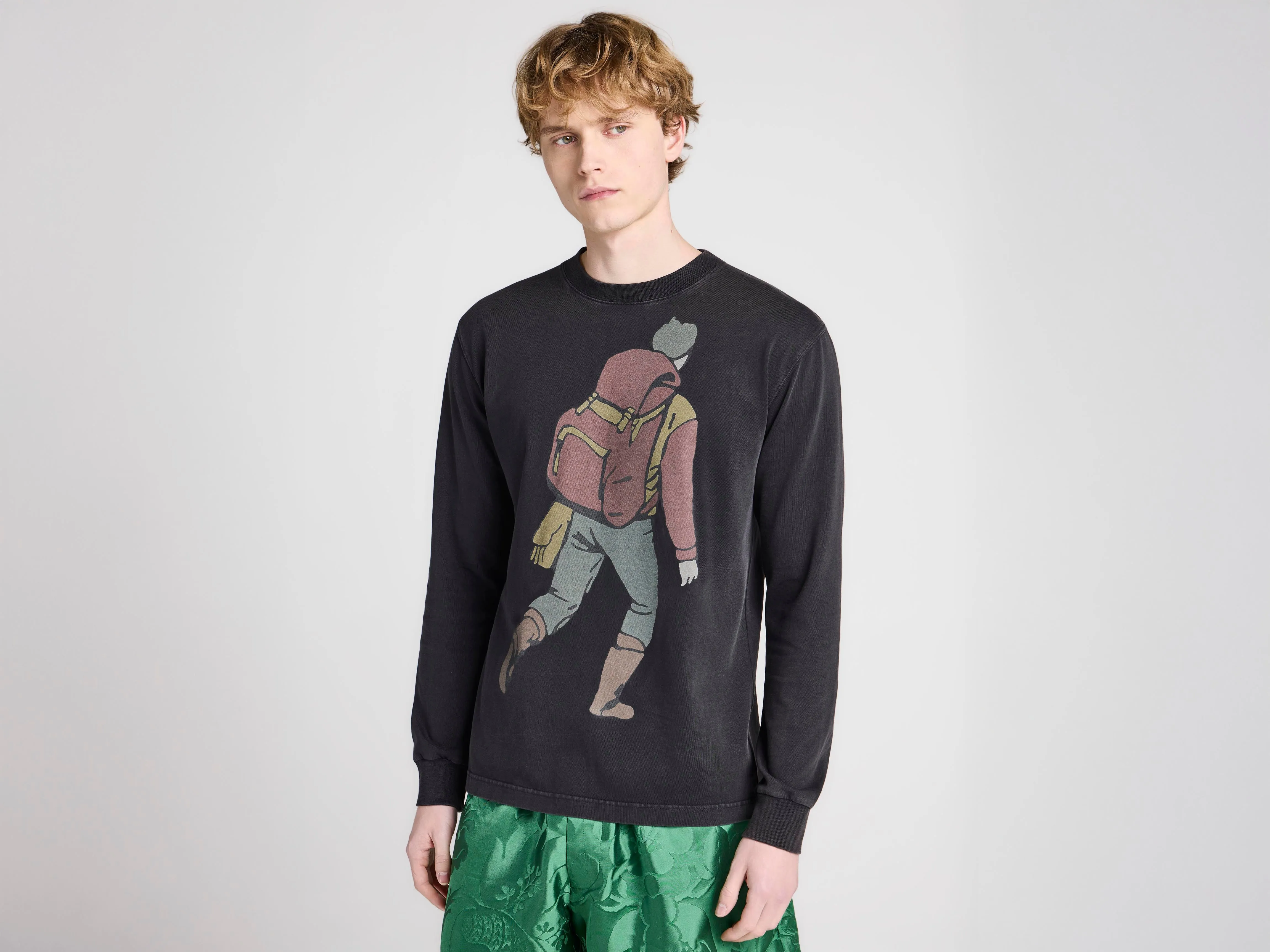 MENS HIKER LONG-SLEEVED SHIRT IN WASHED BLACK sold by J.W. Anderson product image thumbnail 2
