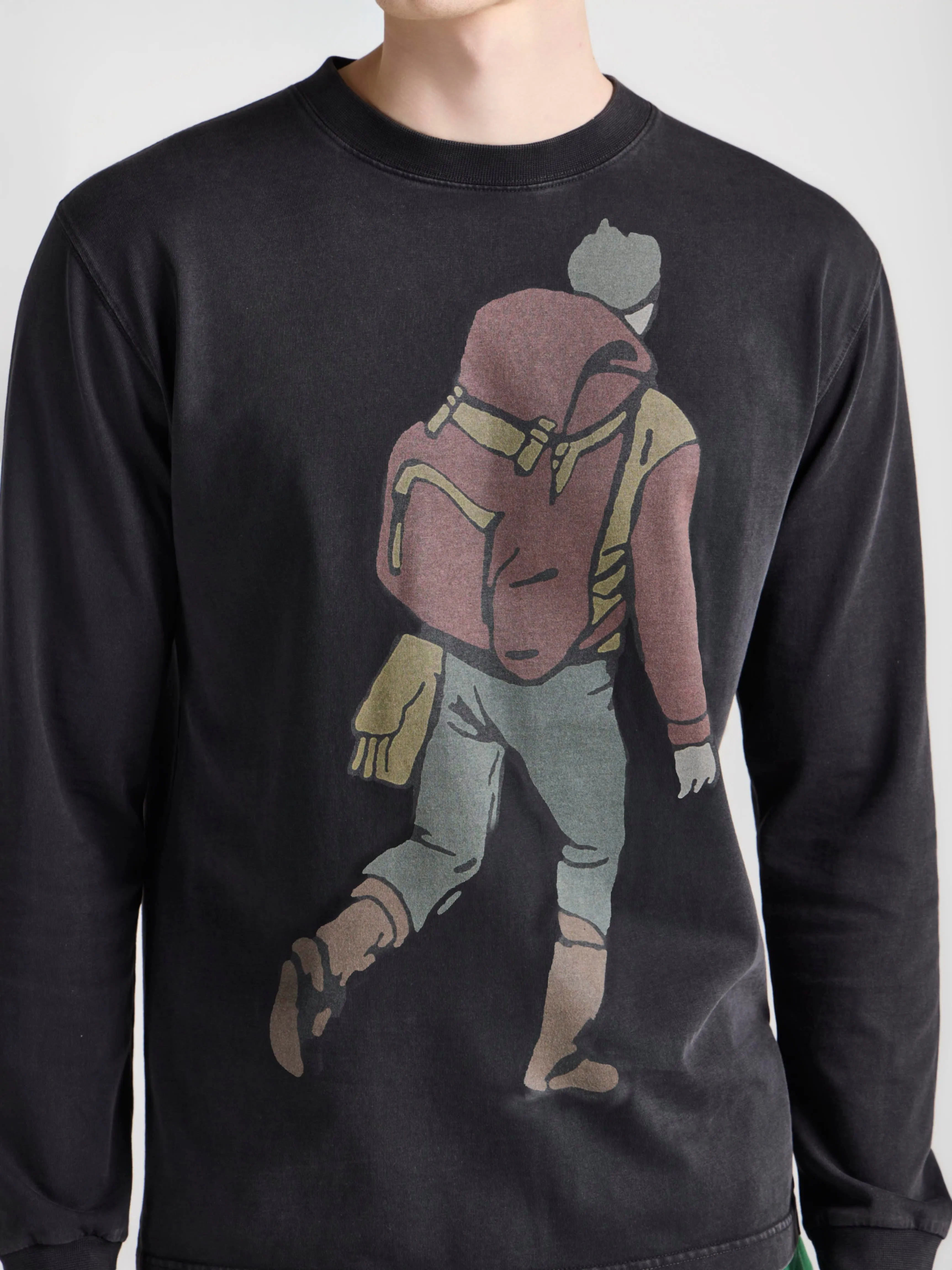 MENS HIKER LONG-SLEEVED SHIRT IN WASHED BLACK sold by J.W. Anderson product image thumbnail 5