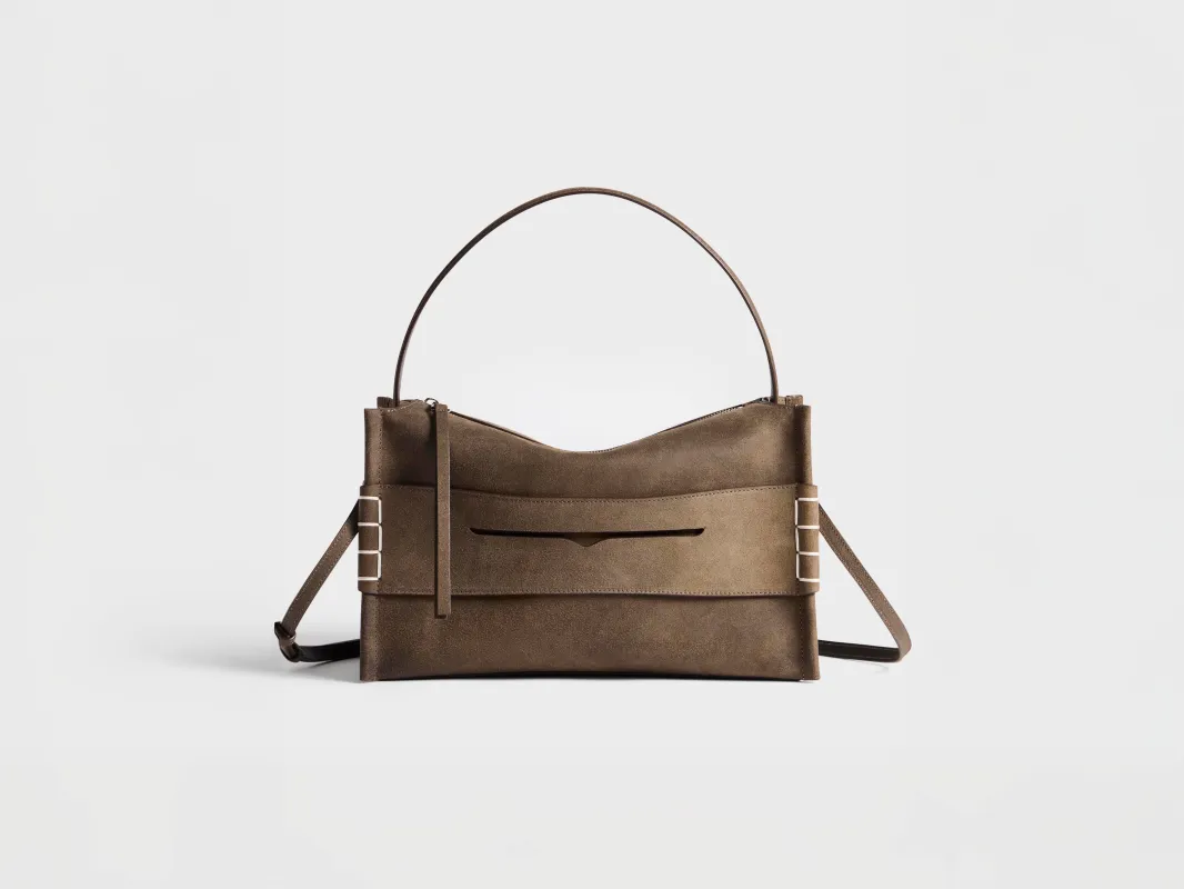 MEDIUM LOAFER BAG IN DARK TAUPE LEATHER made by J.W. Anderson