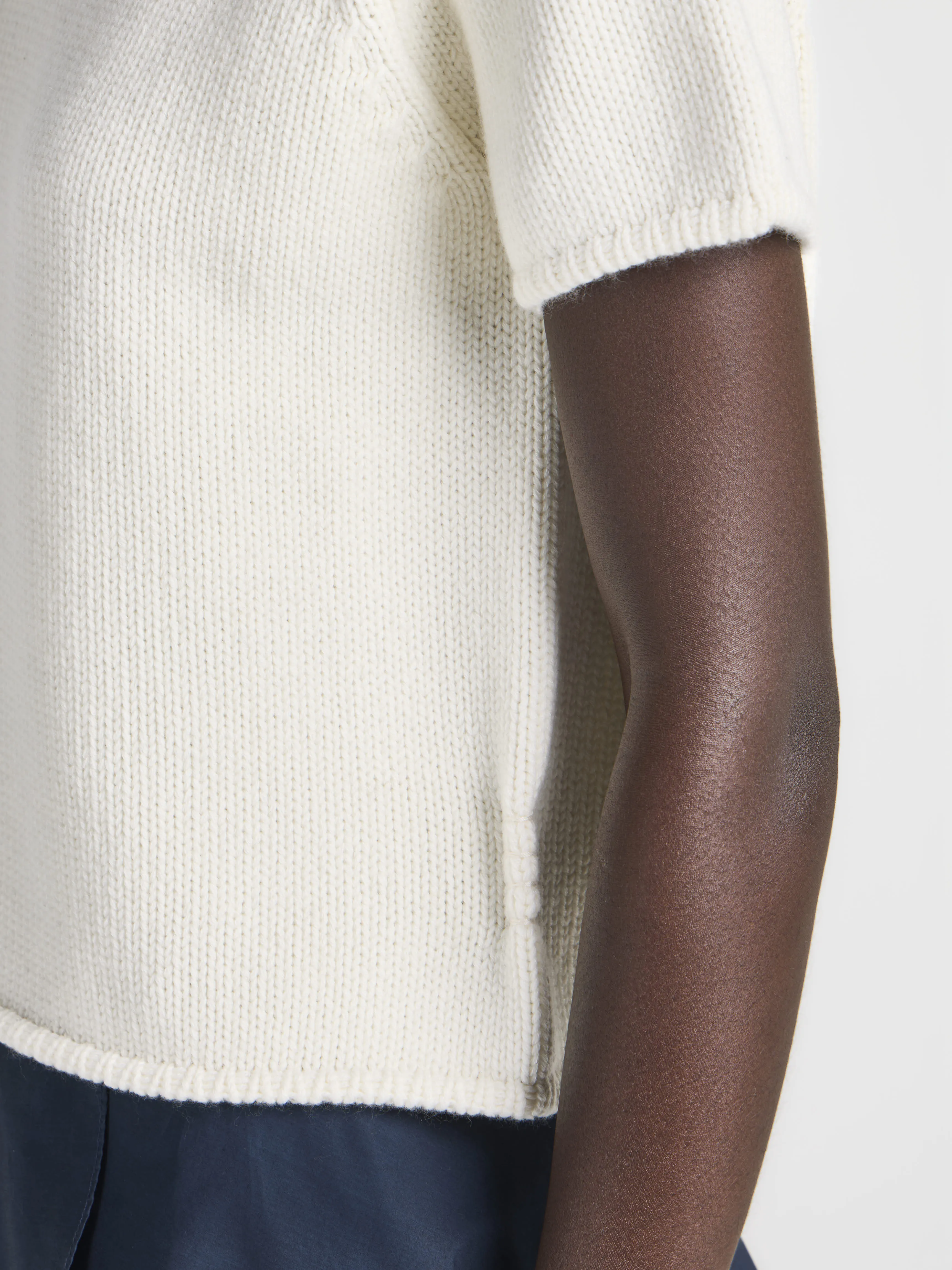 WOMENS KNITTED T-SHIRT IN IVORY sold by J.W. Anderson product image thumbnail 4