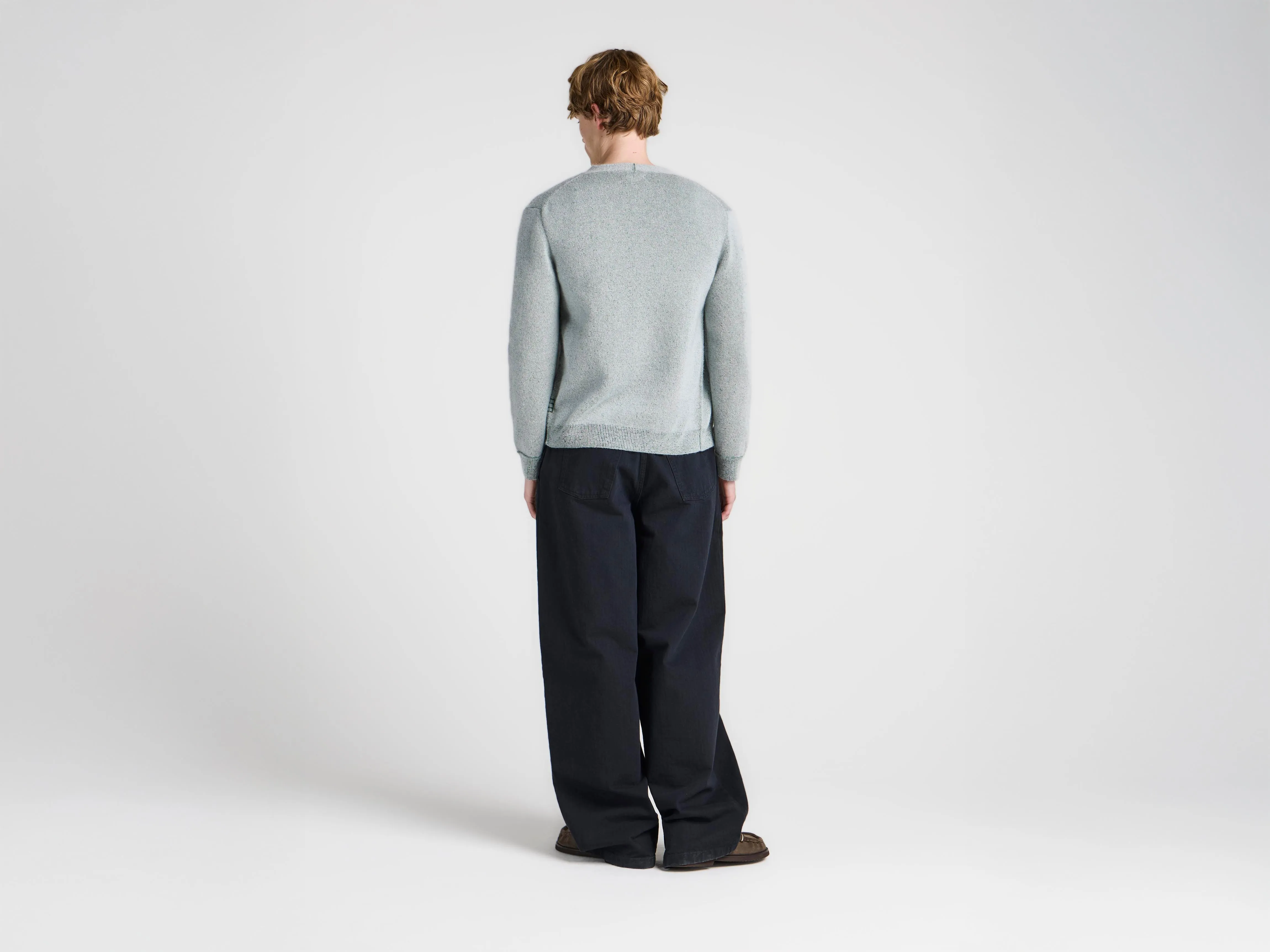MENS KNITTED MOHAIR CARDIGAN IN LIGHT GREY sold by J.W. Anderson product image thumbnail 2