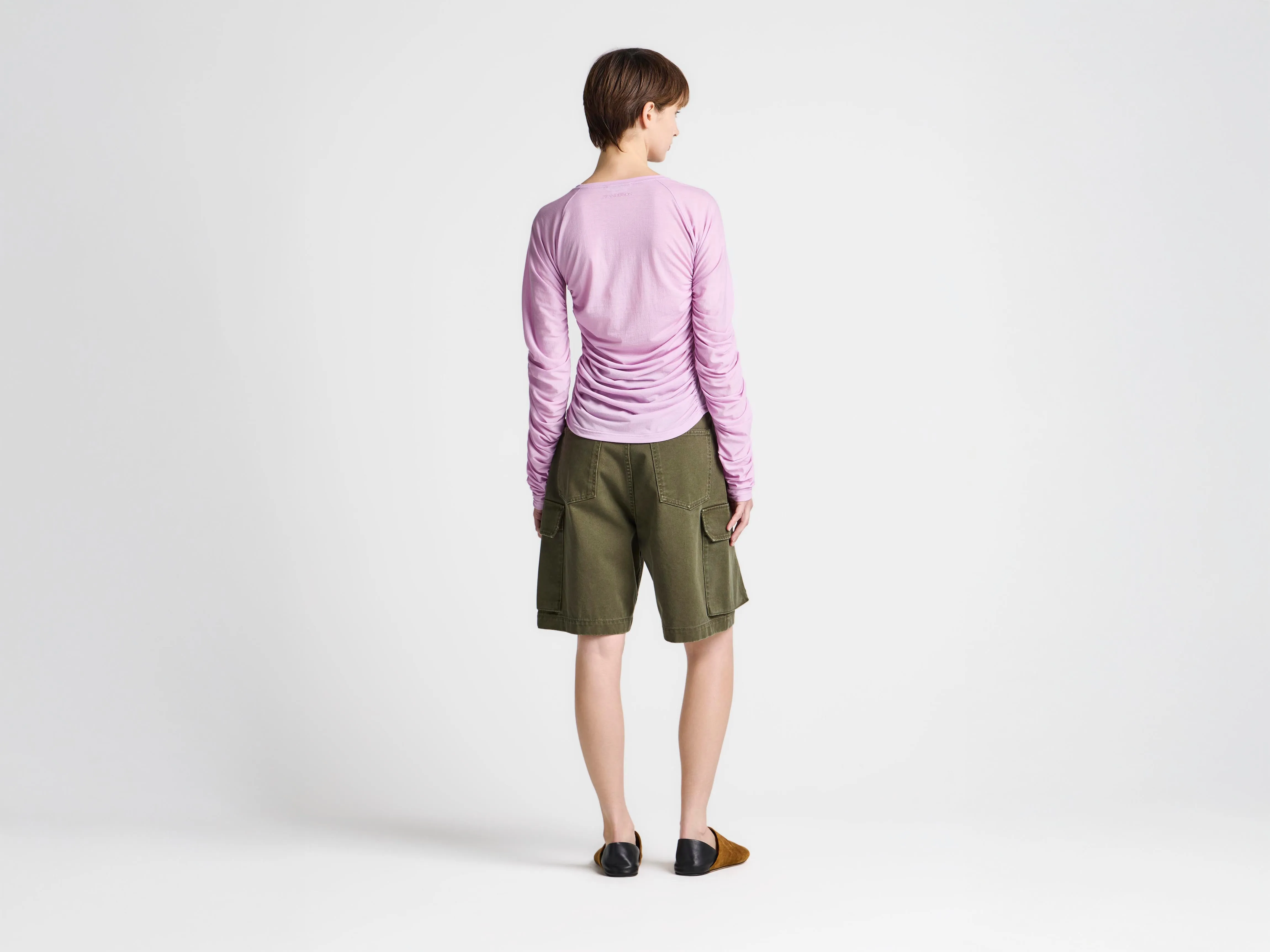 WOMENS RUCHED JERSEY TOP IN ORCHID sold by J.W. Anderson product image thumbnail 2
