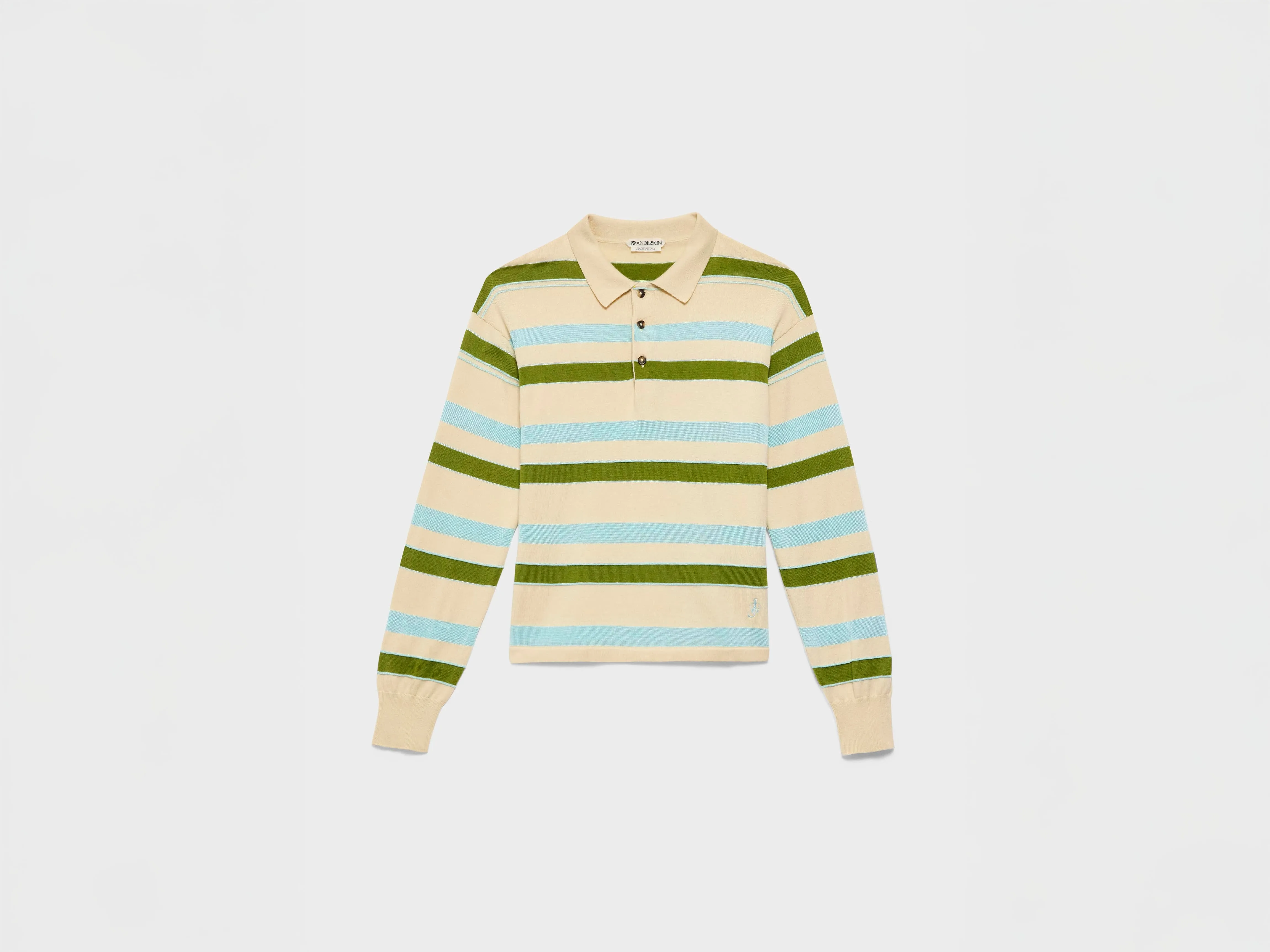 WOMENS KNITTED STRIPED RUGBY POLO TOP IN IVORY sold by J.W. Anderson product image thumbnail 5