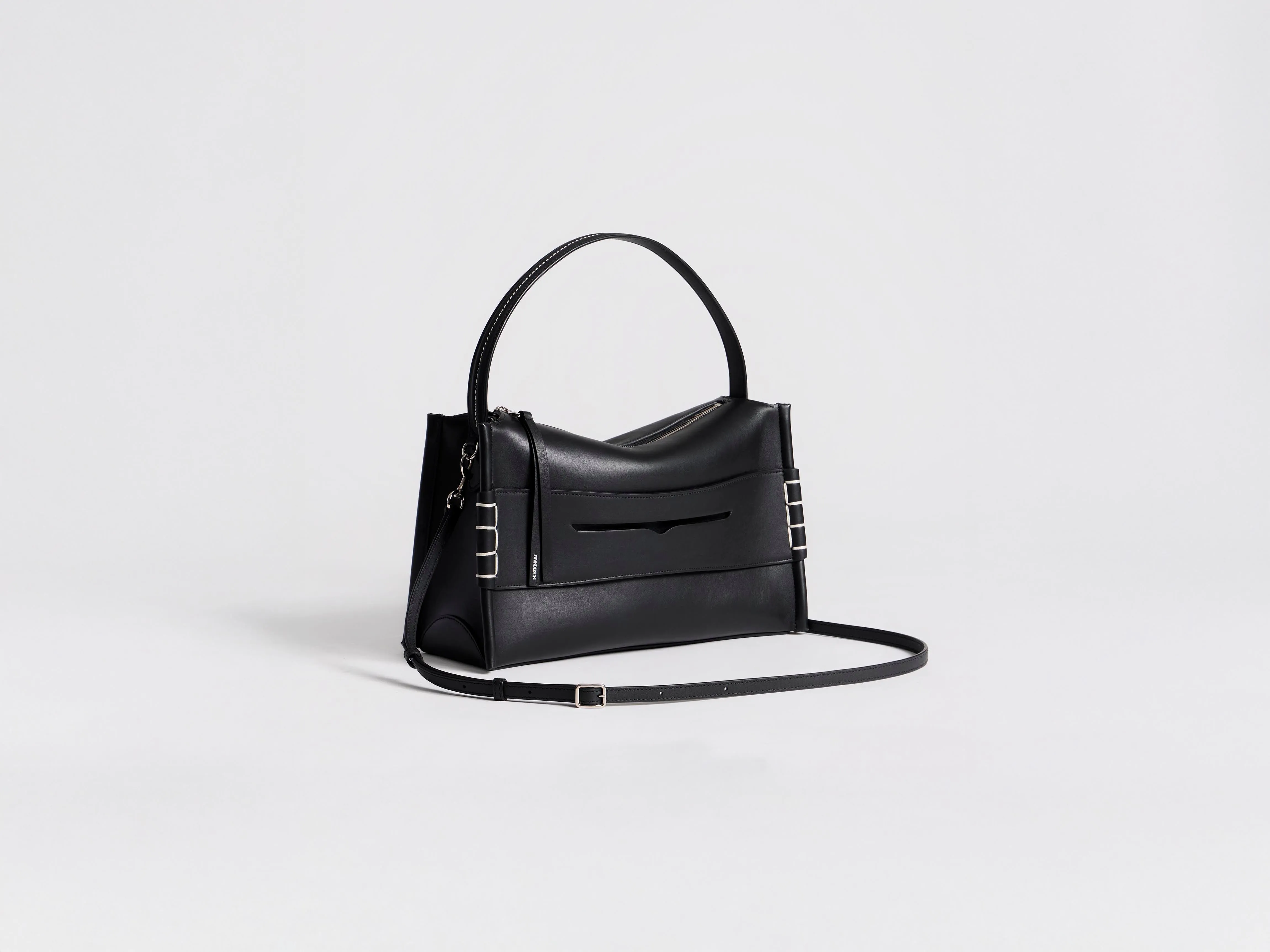 MEDIUM LOAFER BAG IN BLACK LEATHER sold by J.W. Anderson