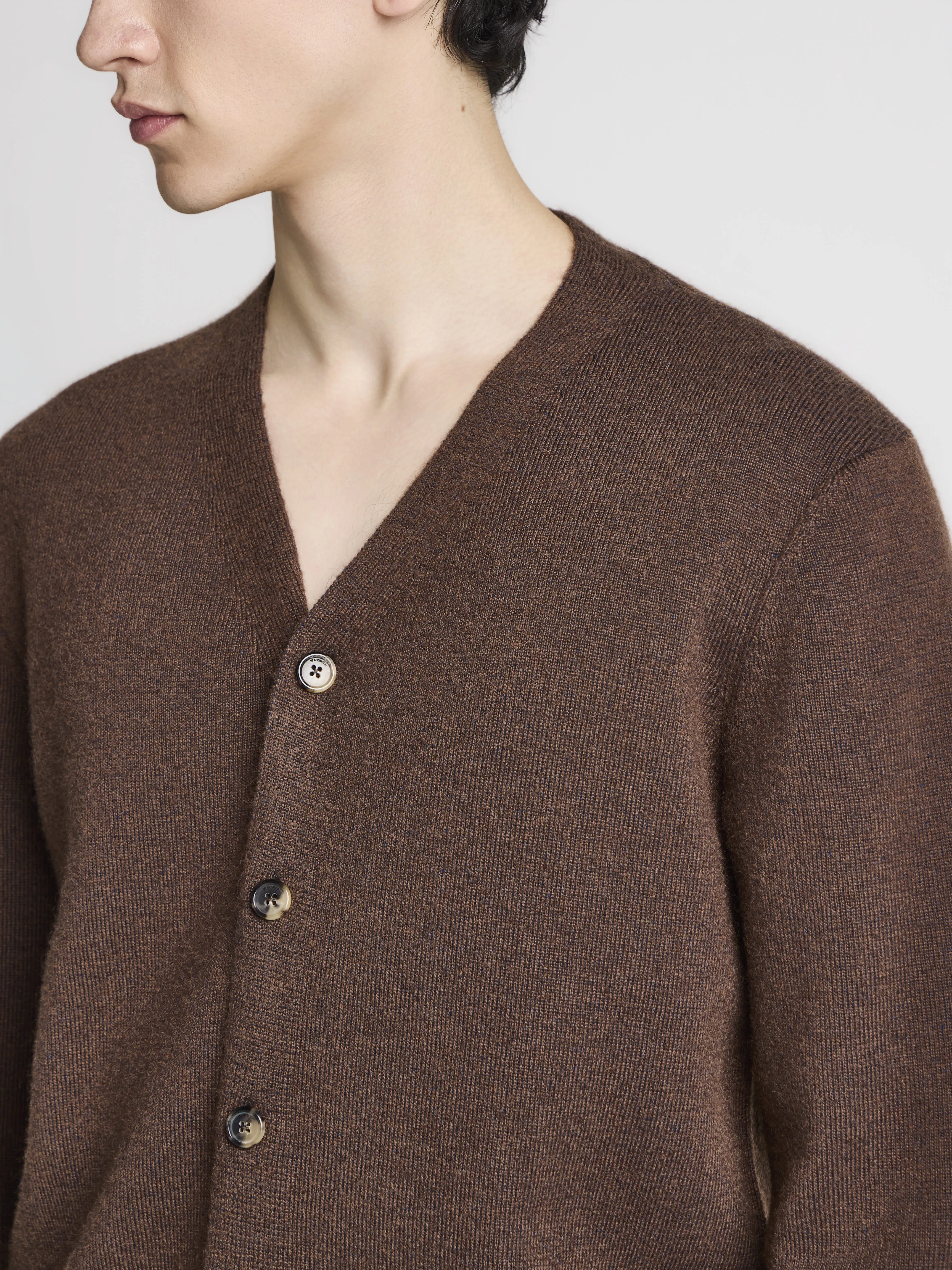MENS KNITTED MOHAIR CARDIGAN IN BROWN sold by J.W. Anderson product image thumbnail 5