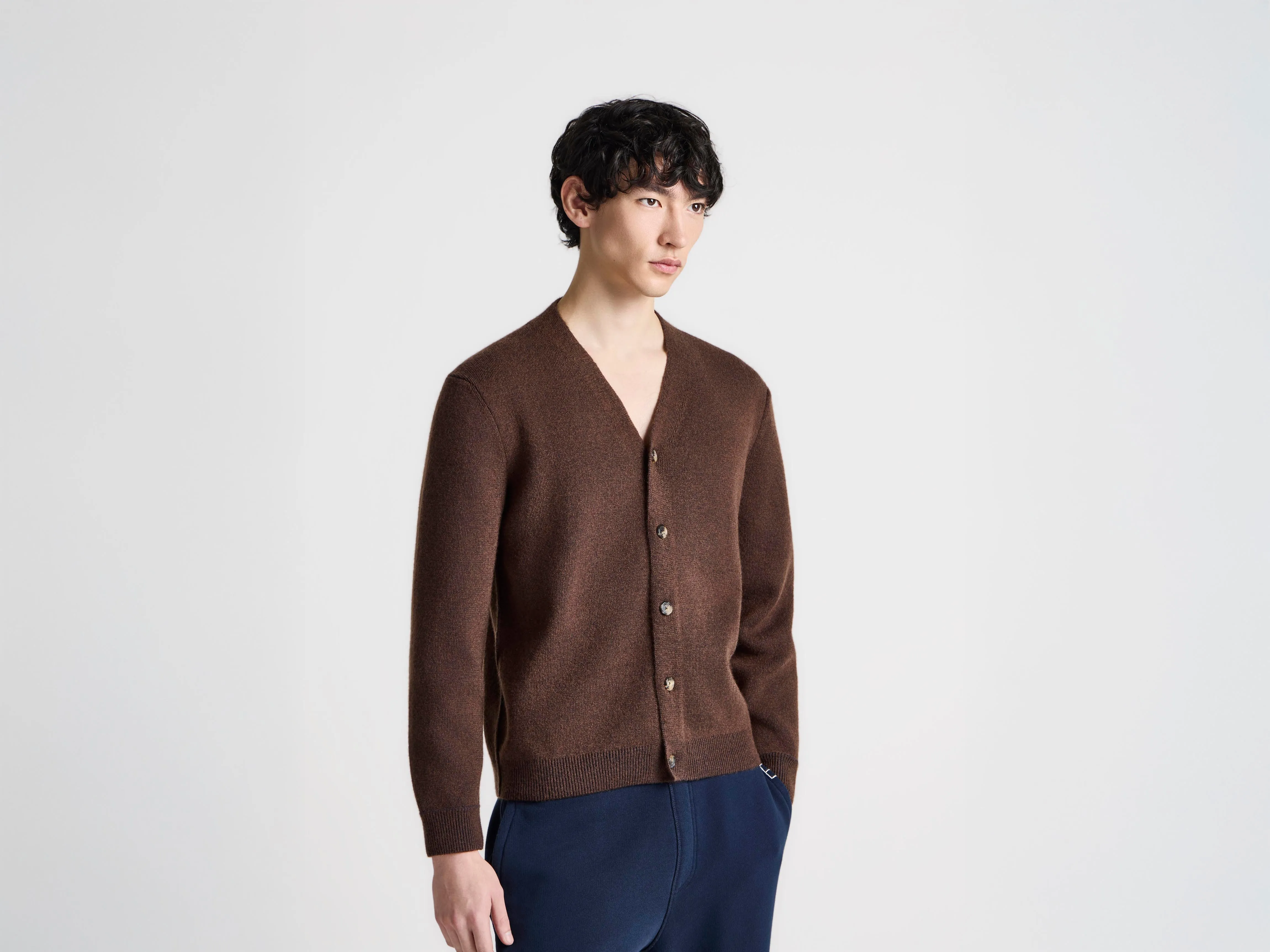 MENS KNITTED MOHAIR CARDIGAN IN BROWN sold by J.W. Anderson product image thumbnail 2