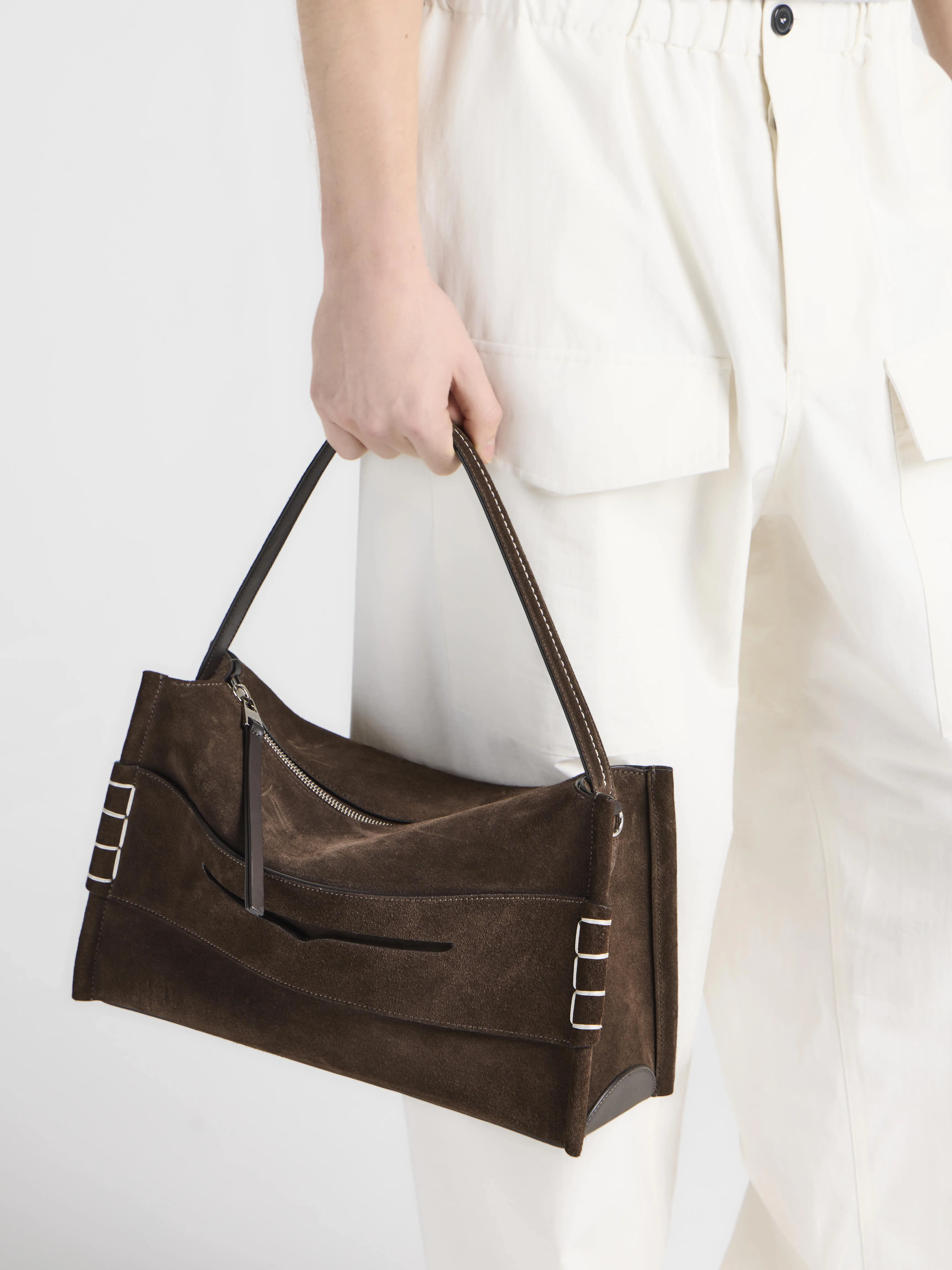 MEDIUM LOAFER BAG IN BROWN SUEDE sold by J.W. Anderson product image thumbnail 2