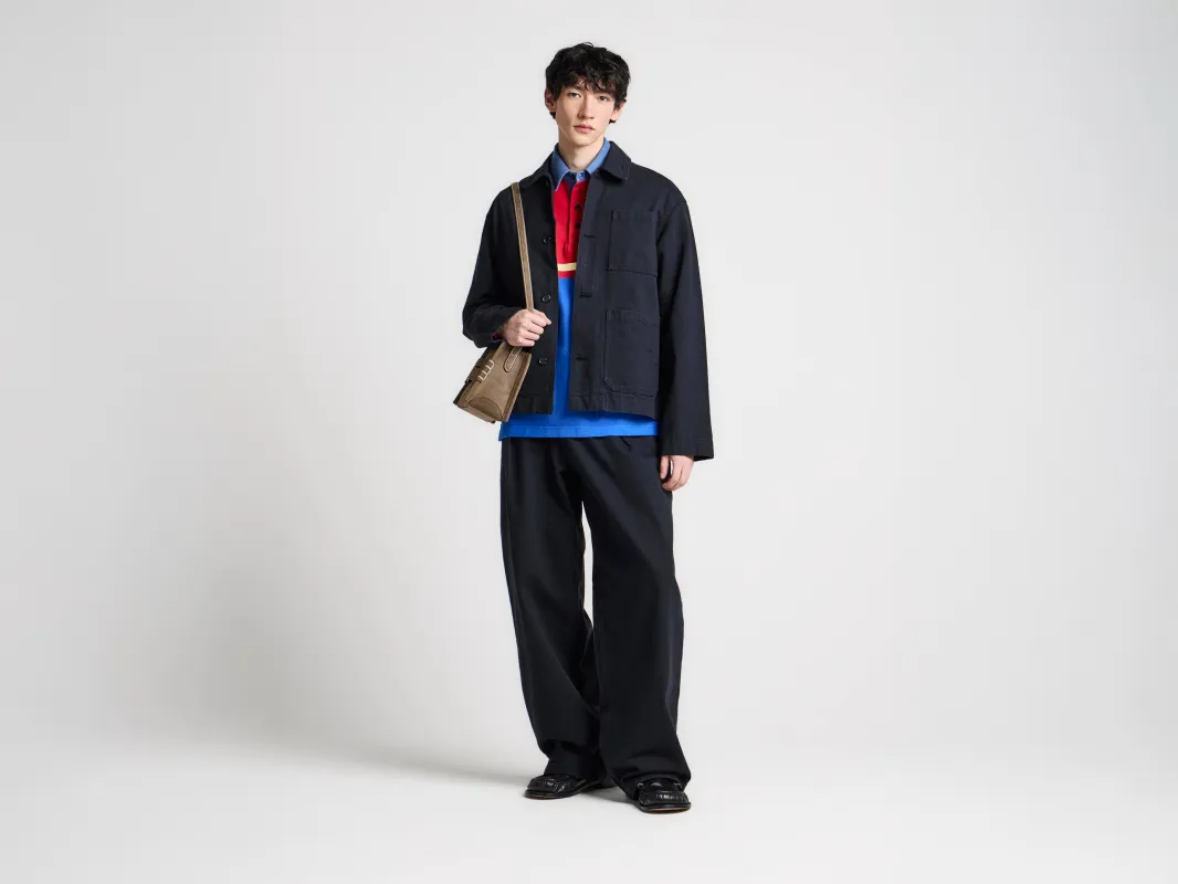 MENS WORKWEAR PATCH POCKET JACKET IN BLACK made by J.W. Anderson