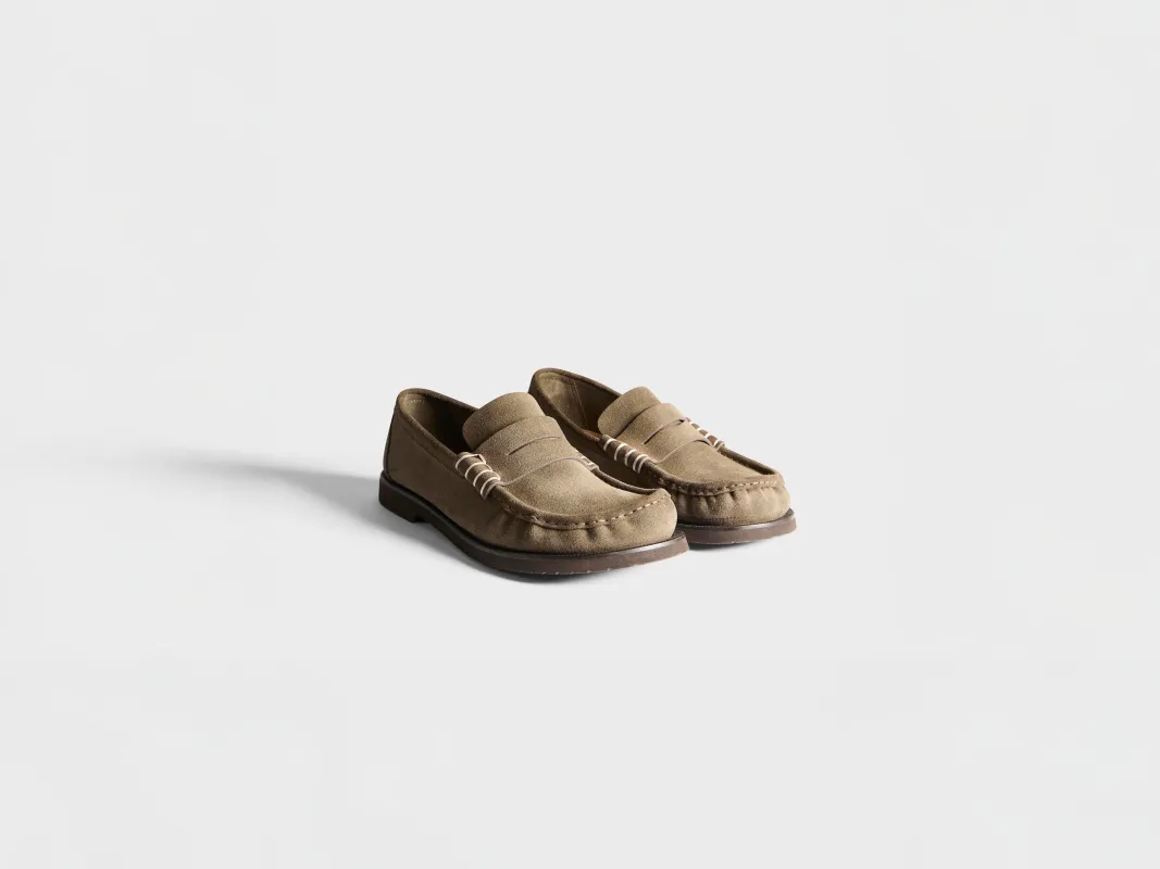 MENS LOAFER MOCASSINS IN DARK TAUPE made by J.W. Anderson