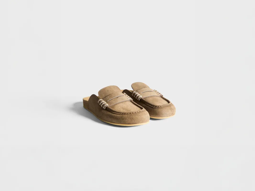 WOMENS STITCH LOAFER IN DARK TAUPE made by J.W. Anderson