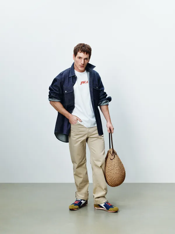 MENS 'JWA' SCRIPT T-SHIRT IN WHITE made by J.W. Anderson
