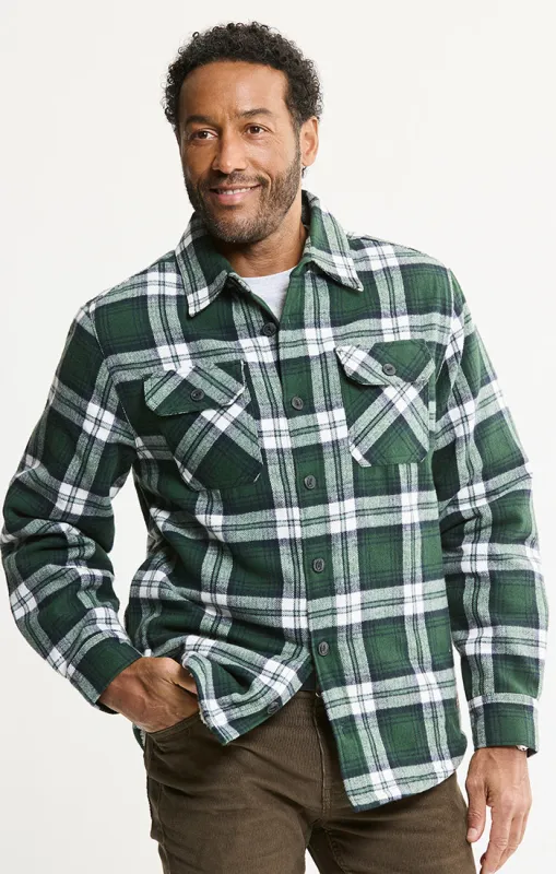 Sherpa Lined Flannel Shirt Jacket sold by Jachs