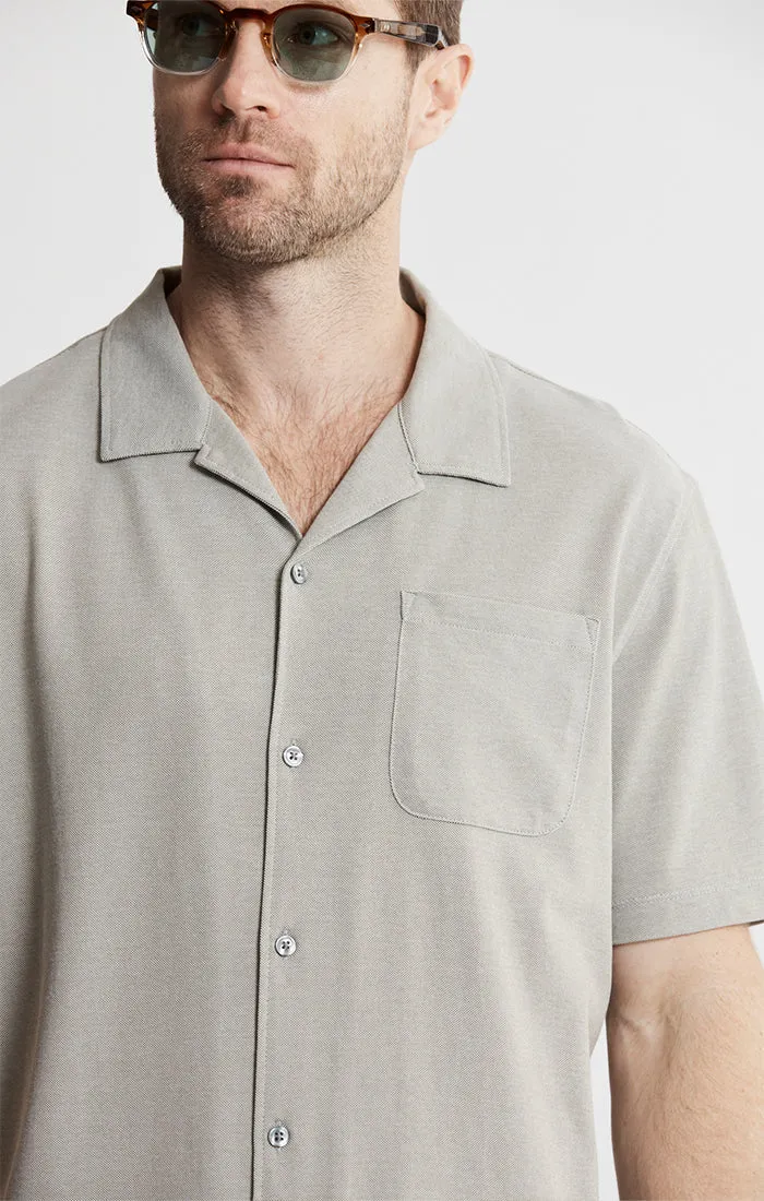 Knit Oxford Short Sleeve Camp Shirt sold by Jachs product image thumbnail 2