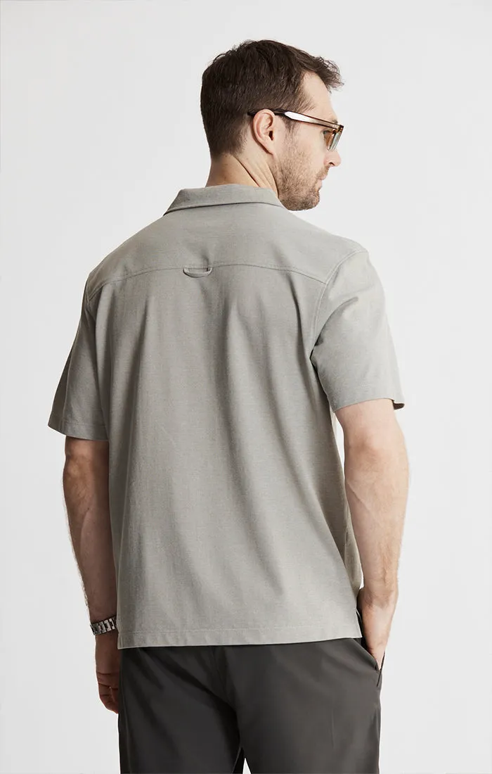 Knit Oxford Short Sleeve Camp Shirt sold by Jachs product image thumbnail 3