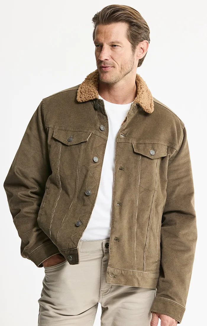 Corduroy Sherpa Lined Trucker Jacket sold by Jachs
