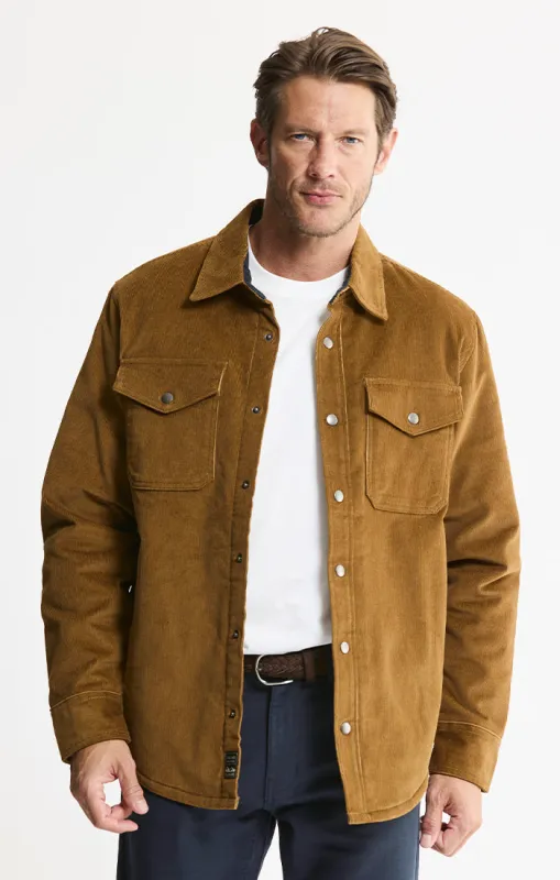 Sherpa Lined Corduroy Shirt Jacket sold by Jachs
