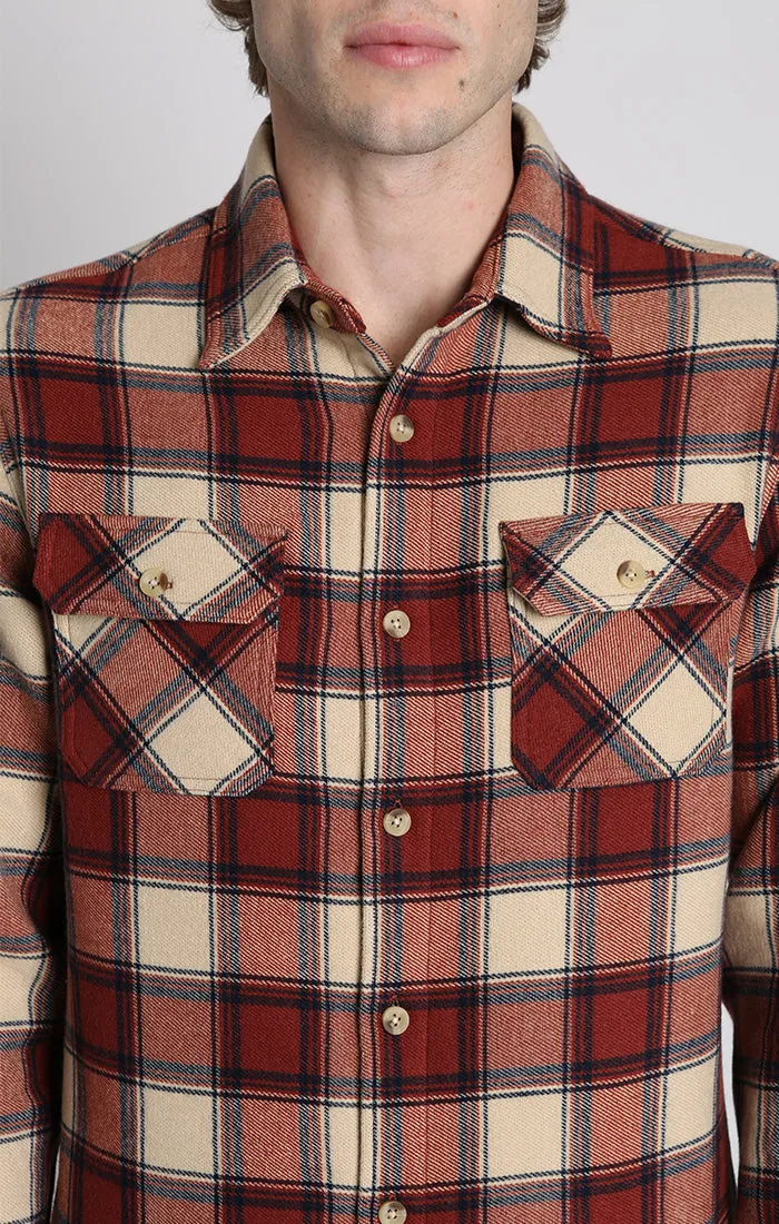 Franklin Stretch Poly Flannel Overshirt sold by Jachs product image thumbnail 2