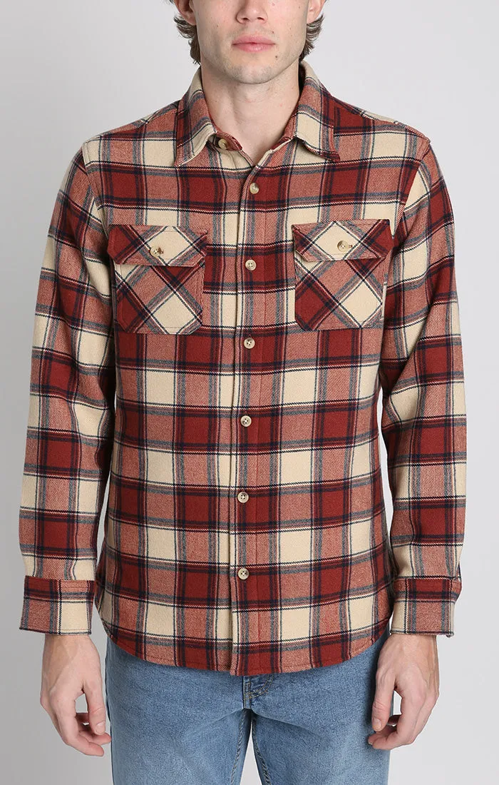 Franklin Stretch Poly Flannel Overshirt sold by Jachs