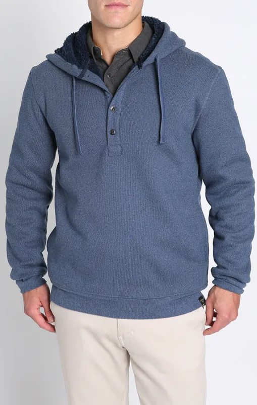 Sherpa Lined Ultra Soft Ribbed Hooded Henley sold by Jachs