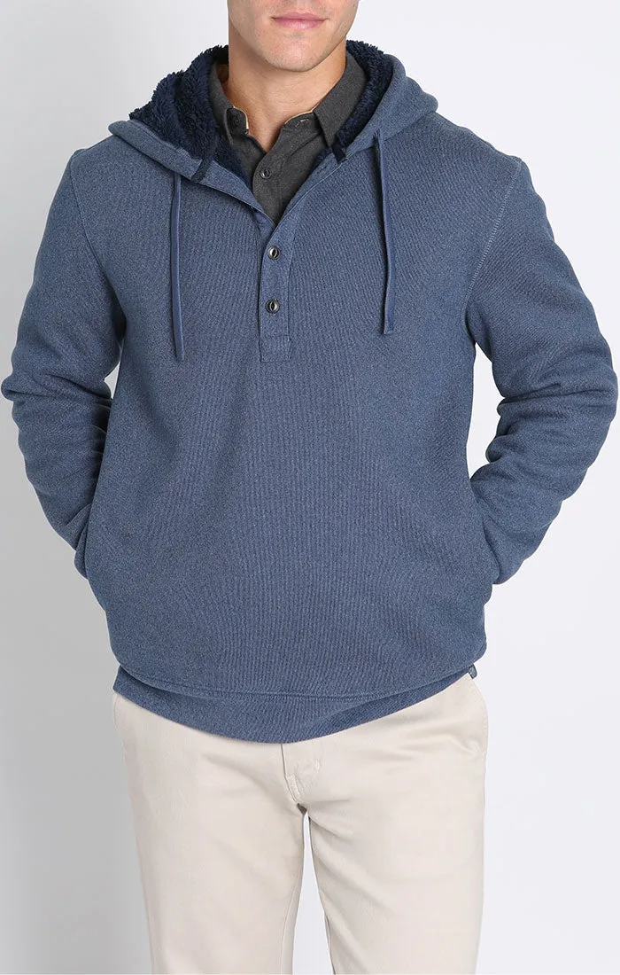 Sherpa Lined Ultra Soft Ribbed Hooded Henley sold by Jachs product image thumbnail 4